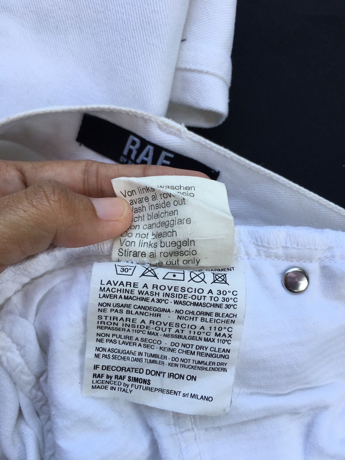 Raf by Raf Simons Rare Raf by Raf Simons Slim Fit White Denim/ Jeans Size US 32 / EU 48 - 25 Thumbnail