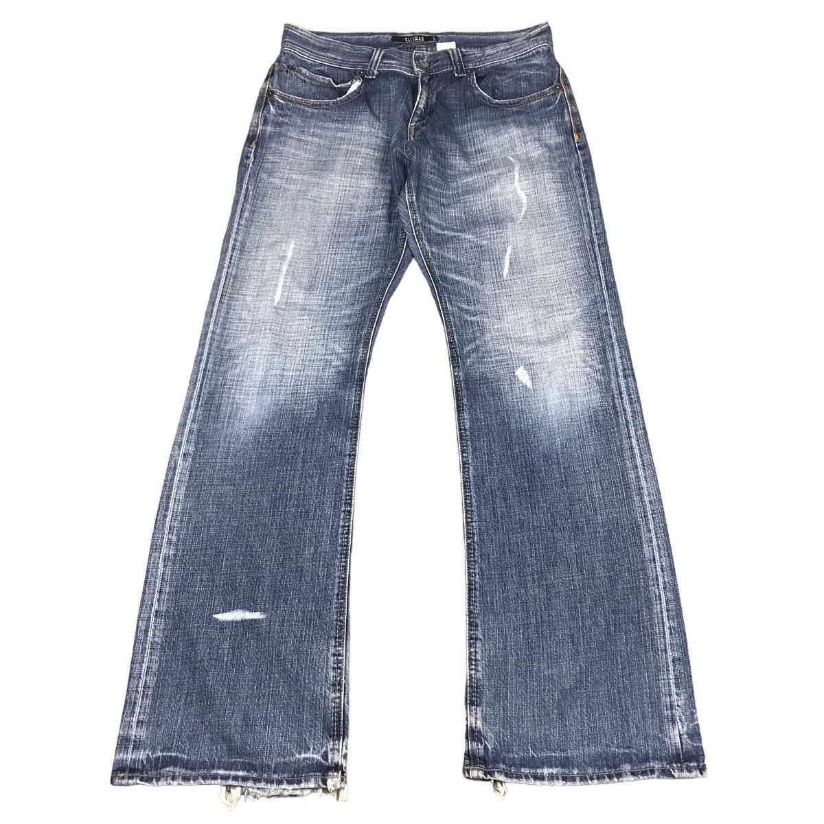 Japanese Brand × Vintage BAGGY ULTIMAX DENIM FADED DISTRESSED PANTS Size US 34 / EU 50 - 1 Thumbnail