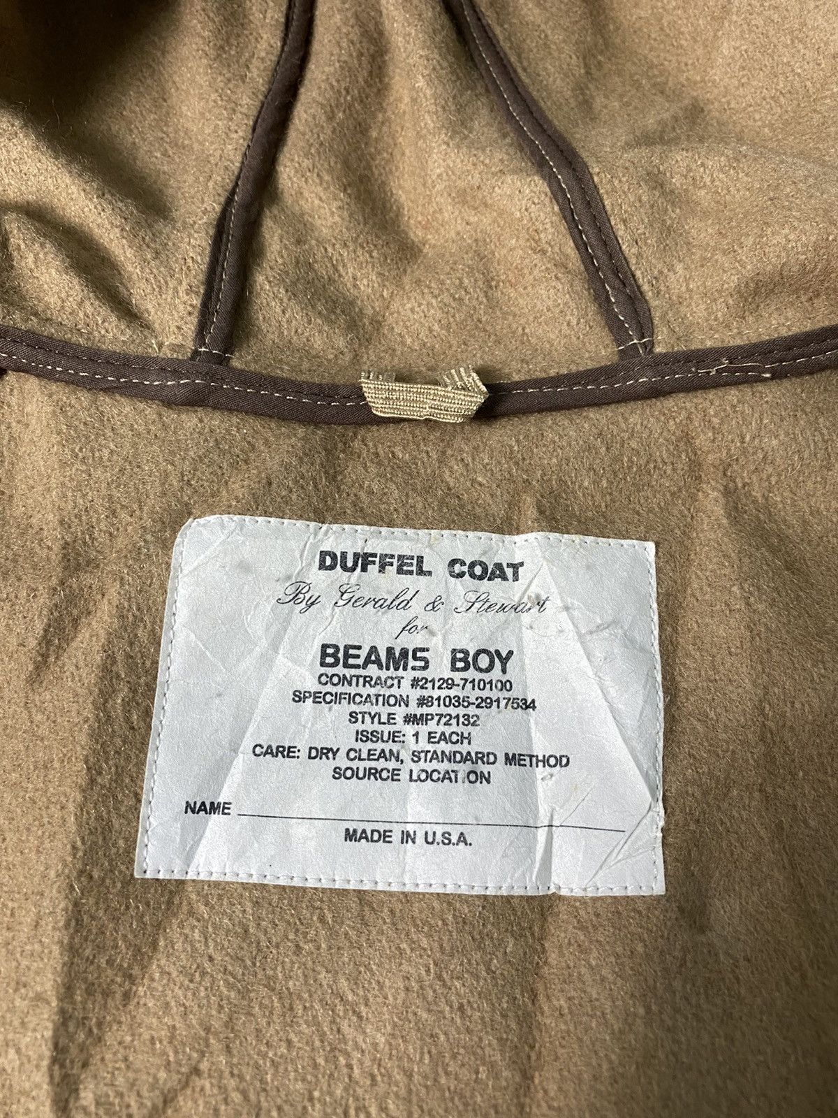 Beams Plus Vintage Wool Duffle Coat Beams Boy Made in Usa Size US XS / EU 42 / 0 - 6 Thumbnail