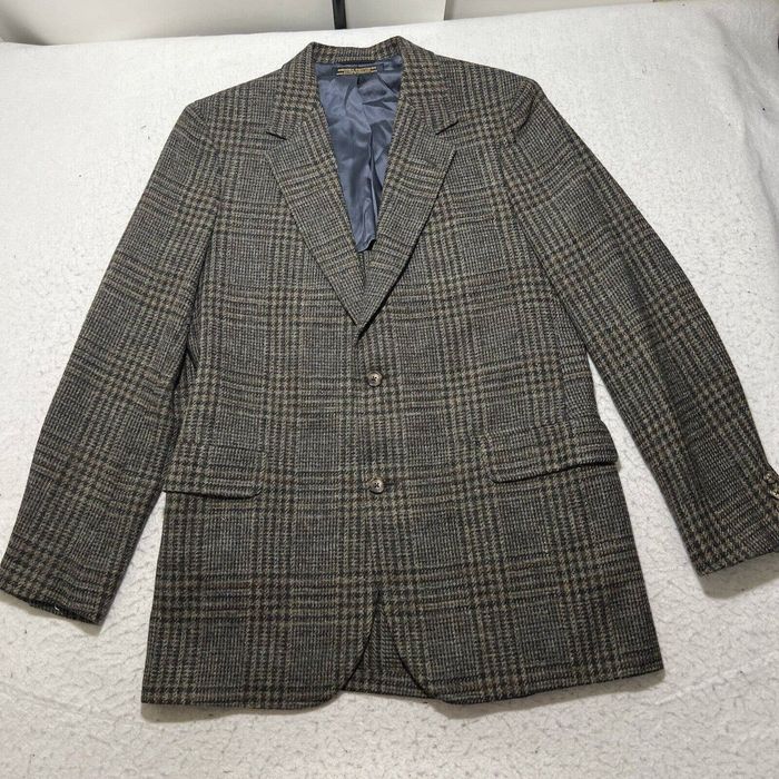 Brooks Brothers Brooks Brothers 42L Tweed Wool Windowpane Suit Jacket ...