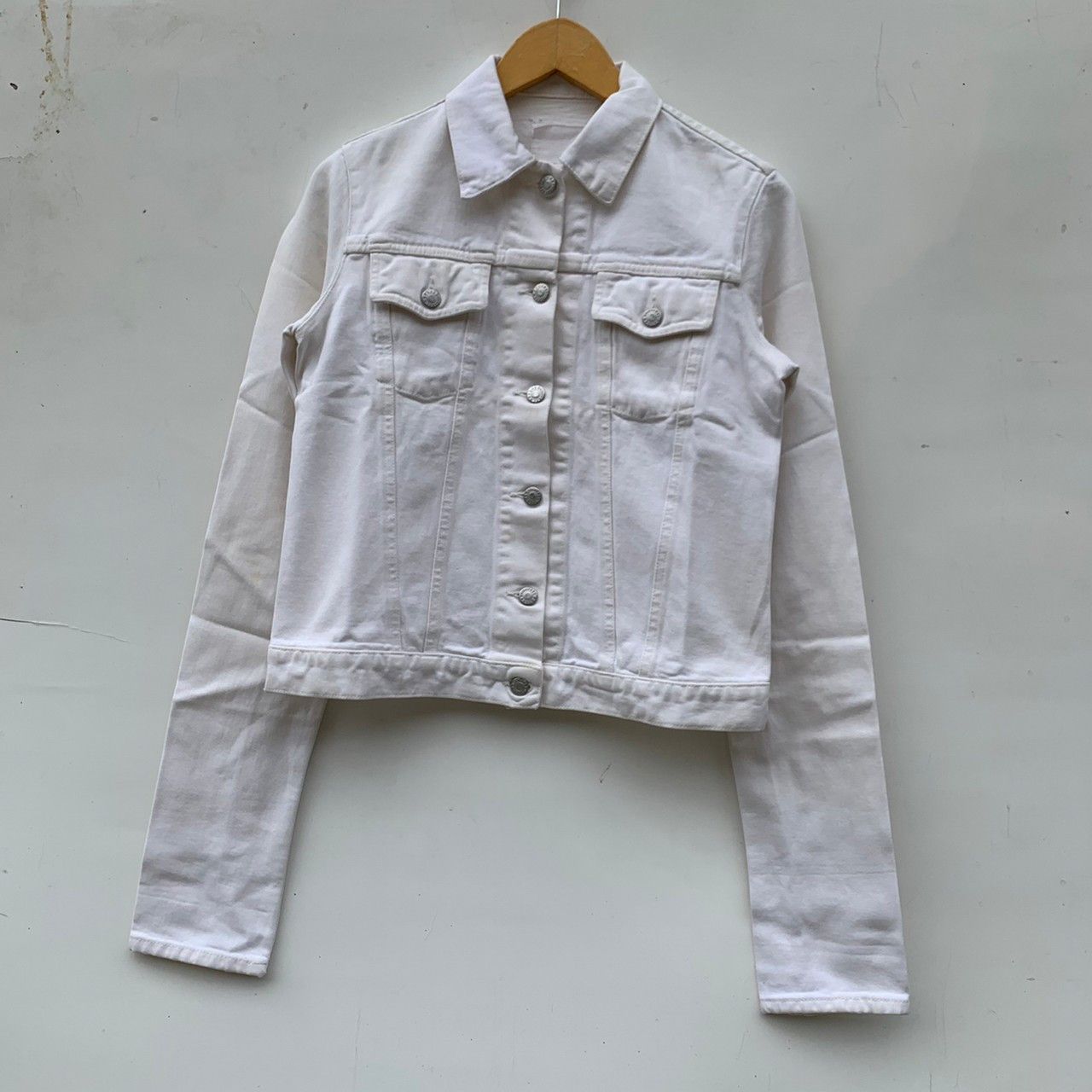 image of Helmut Lang 1998 Denim Jackets in Broken White, Women's (Size Small)