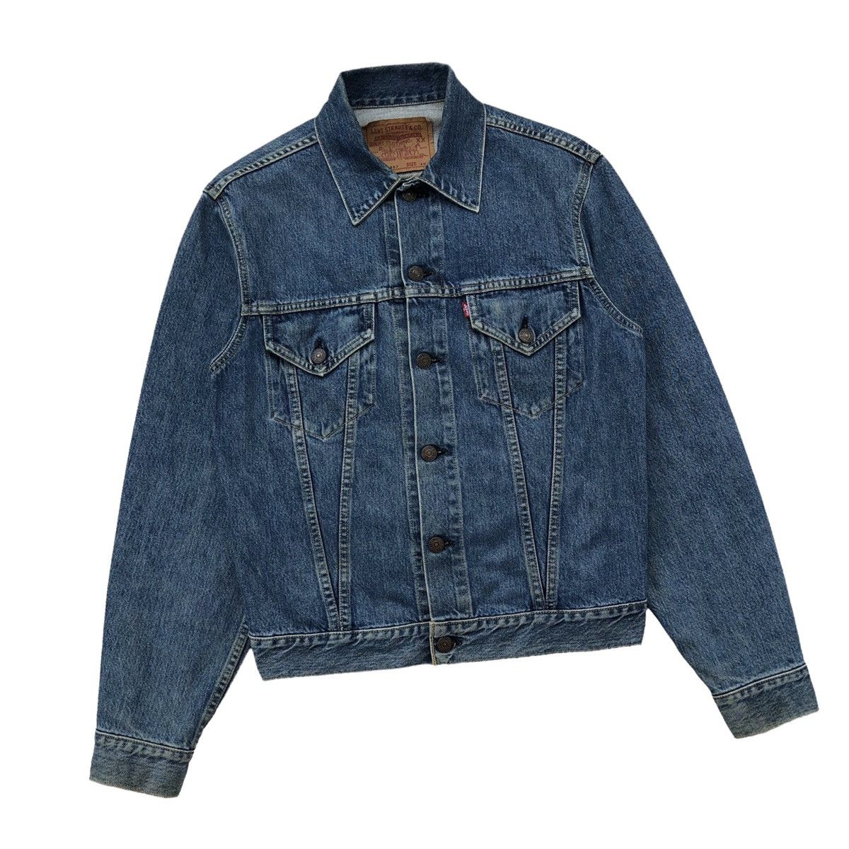 Levi's Vintage Clothing Vintage Levis Trucker Denim Big E 557 LVC 90s Japan Size US M / EU 48-50 / 2 - 5 Thumbnail