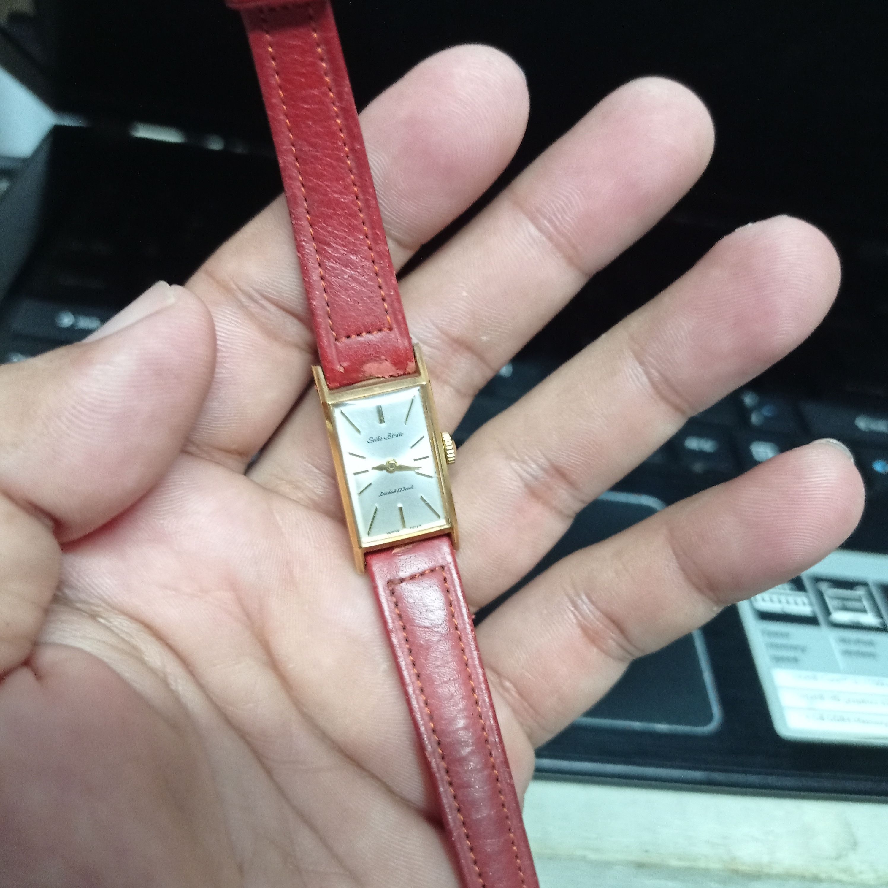 Japanese Brand RETRO LADIES SEIKO BIRDIE DIASHOCK 17 JEWELS (EGP 20MICRONS) Size ONE SIZE - 4 Thumbnail