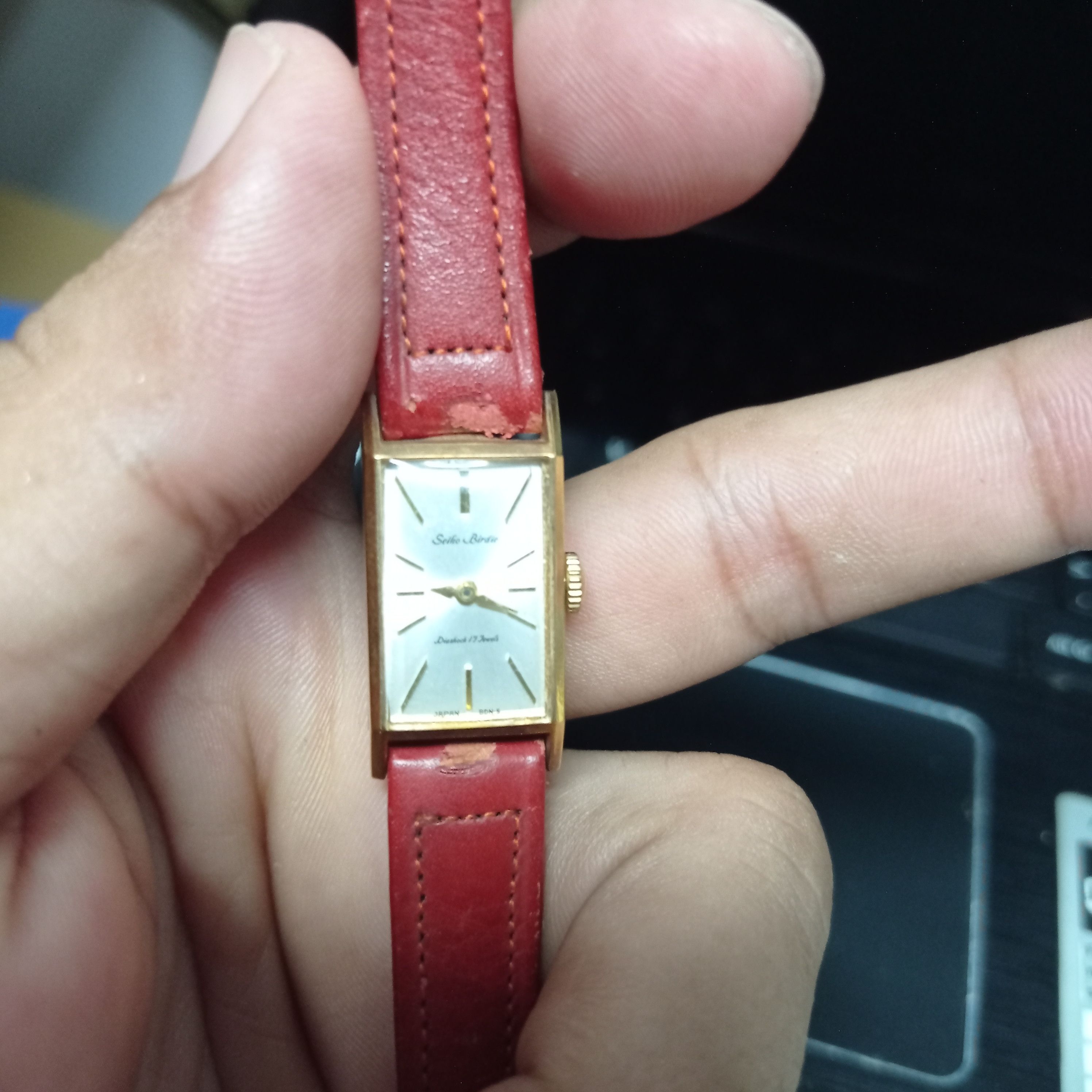 Japanese Brand RETRO LADIES SEIKO BIRDIE DIASHOCK 17 JEWELS (EGP 20MICRONS) Size ONE SIZE - 6 Thumbnail