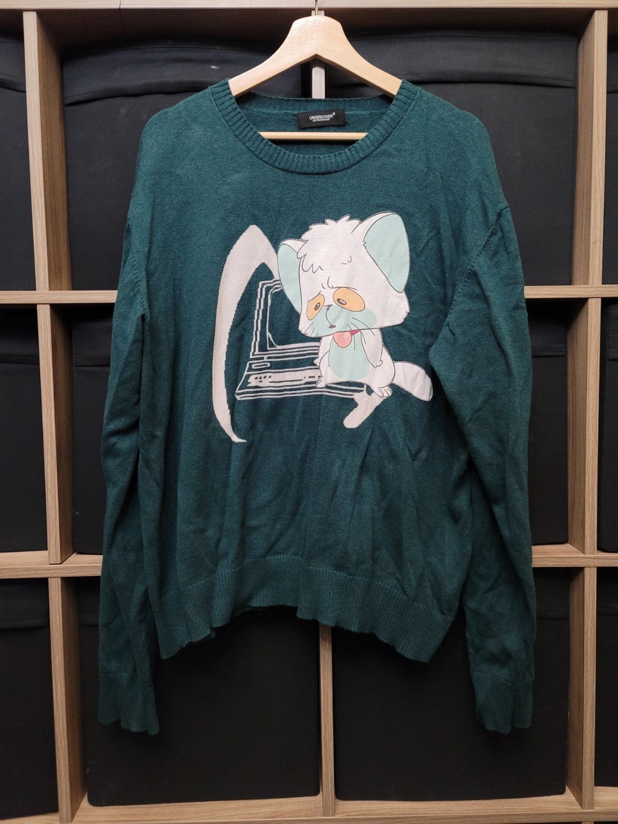Undercover FINAL DROP SS19 Anime Cat Creamy Mami Knit Size US XL / EU 56 / 4 - 2 Thumbnail