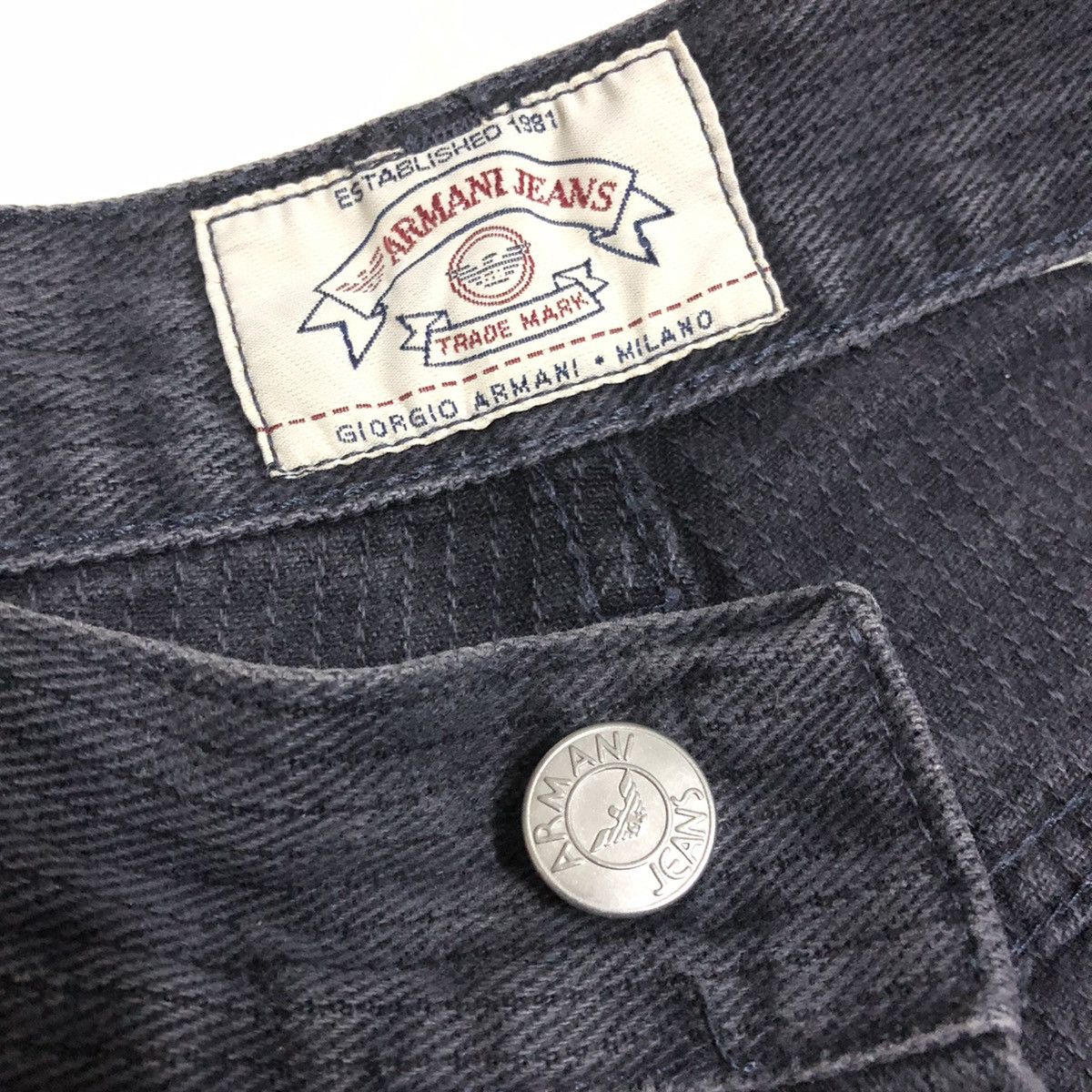 Armani × Giorgio Armani Vintage Armani Jeans Stripe Classic Denim Size US 28 / EU 44 - 2 Thumbnail