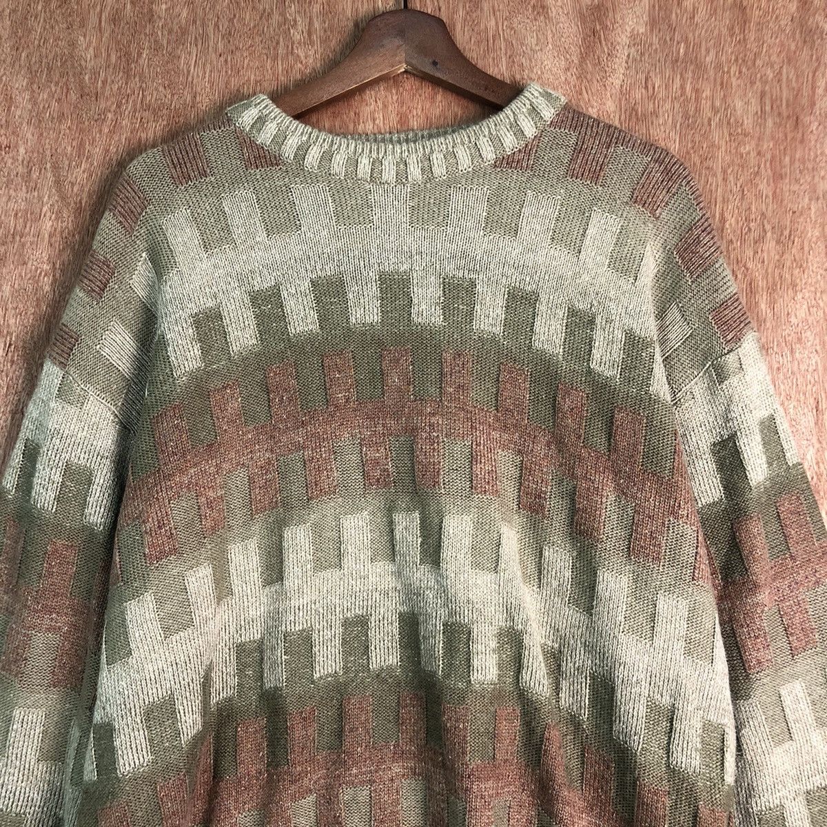 Vintage DLL Rovello checkered japan vintage Knit sweatshirt #c171 Size US L / EU 52-54 / 3 - 2 Thumbnail