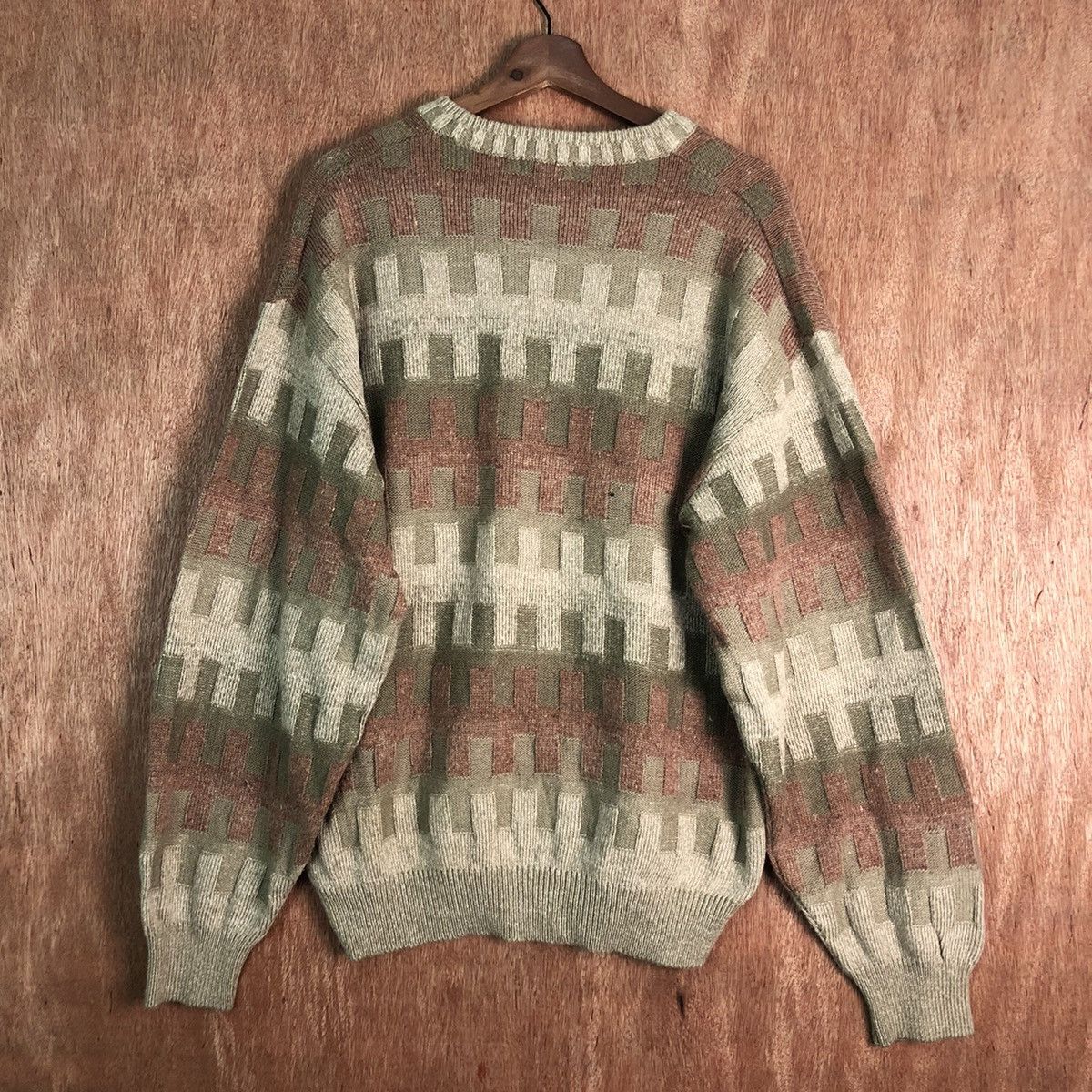 Vintage DLL Rovello checkered japan vintage Knit sweatshirt #c171 Size US L / EU 52-54 / 3 - 10 Thumbnail