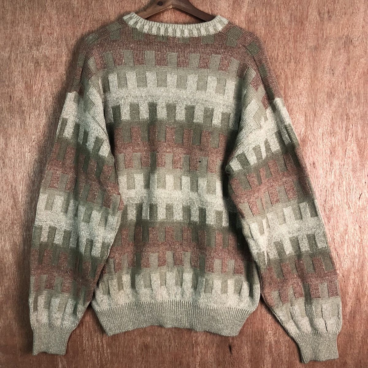 Vintage DLL Rovello checkered japan vintage Knit sweatshirt #c171 Size US L / EU 52-54 / 3 - 12 Thumbnail