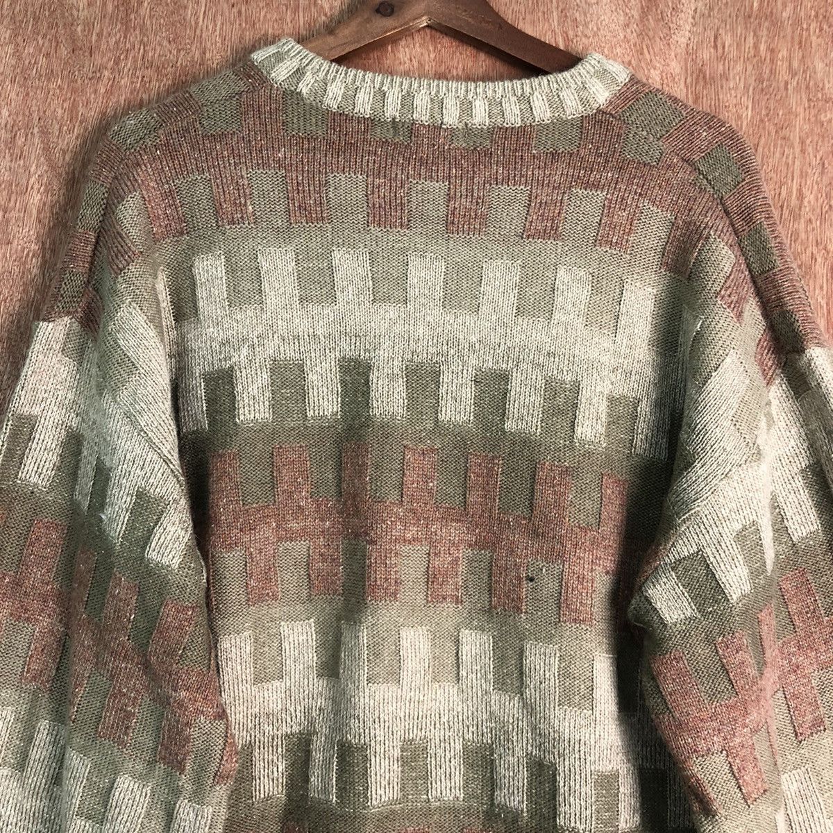 Vintage DLL Rovello checkered japan vintage Knit sweatshirt #c171 Size US L / EU 52-54 / 3 - 11 Thumbnail