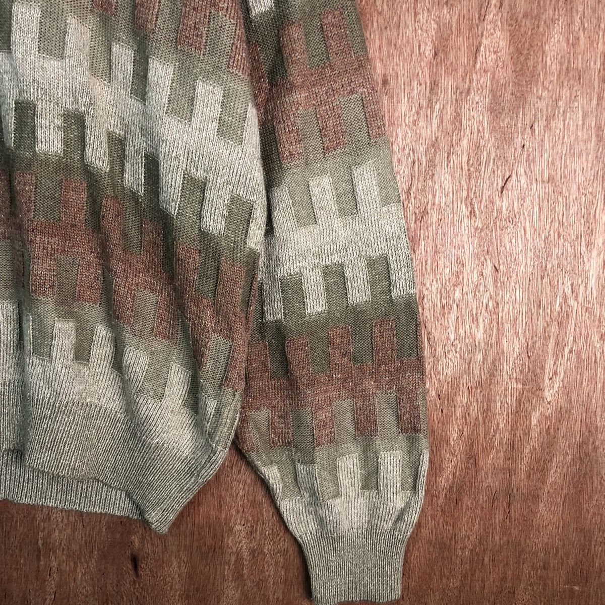 Vintage DLL Rovello checkered japan vintage Knit sweatshirt #c171 Size US L / EU 52-54 / 3 - 5 Thumbnail