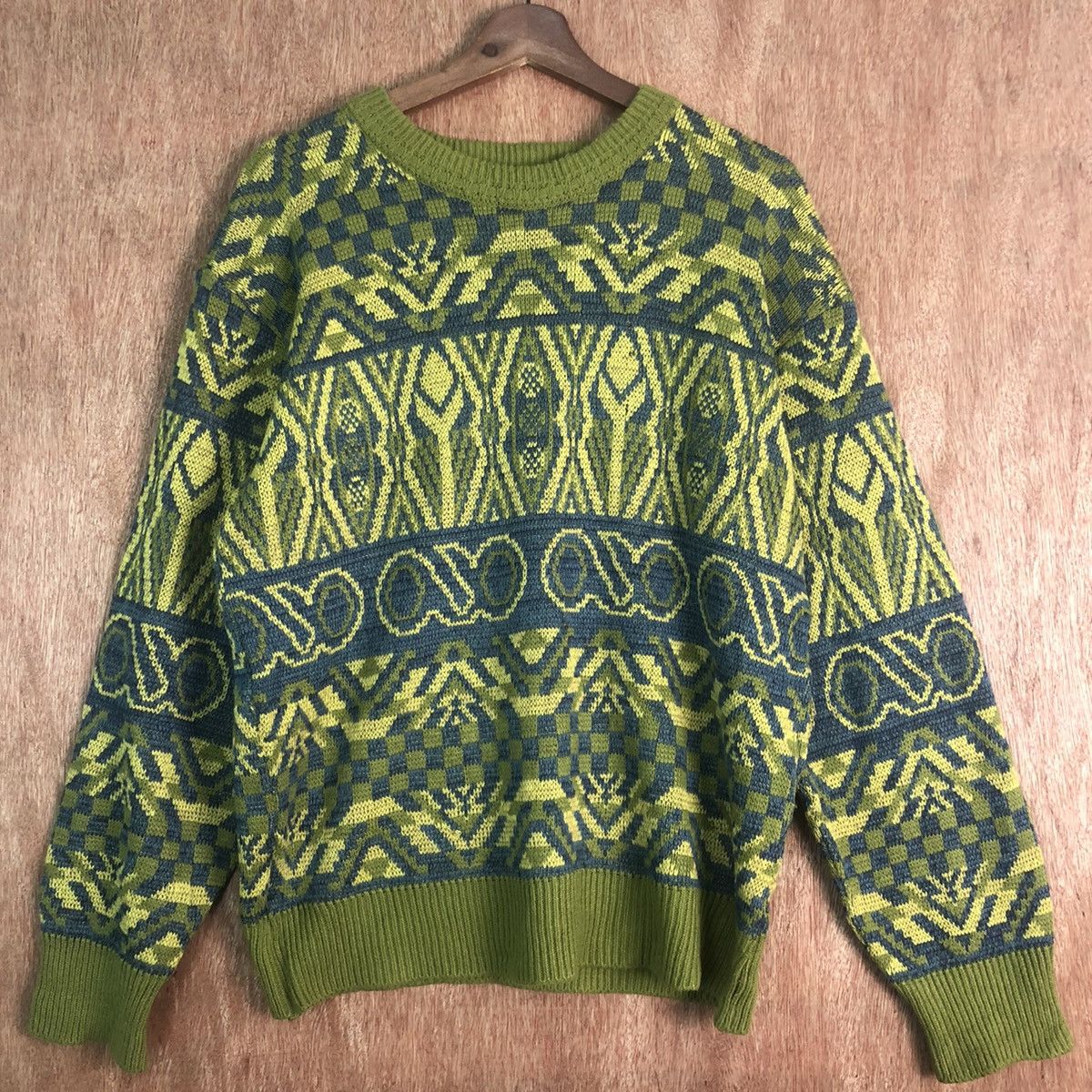 Homespun Knitwear DLL Bir's Eye View Multicolor shag art Knitwear #c164 Size US M / EU 48-50 / 2 - 3 Thumbnail
