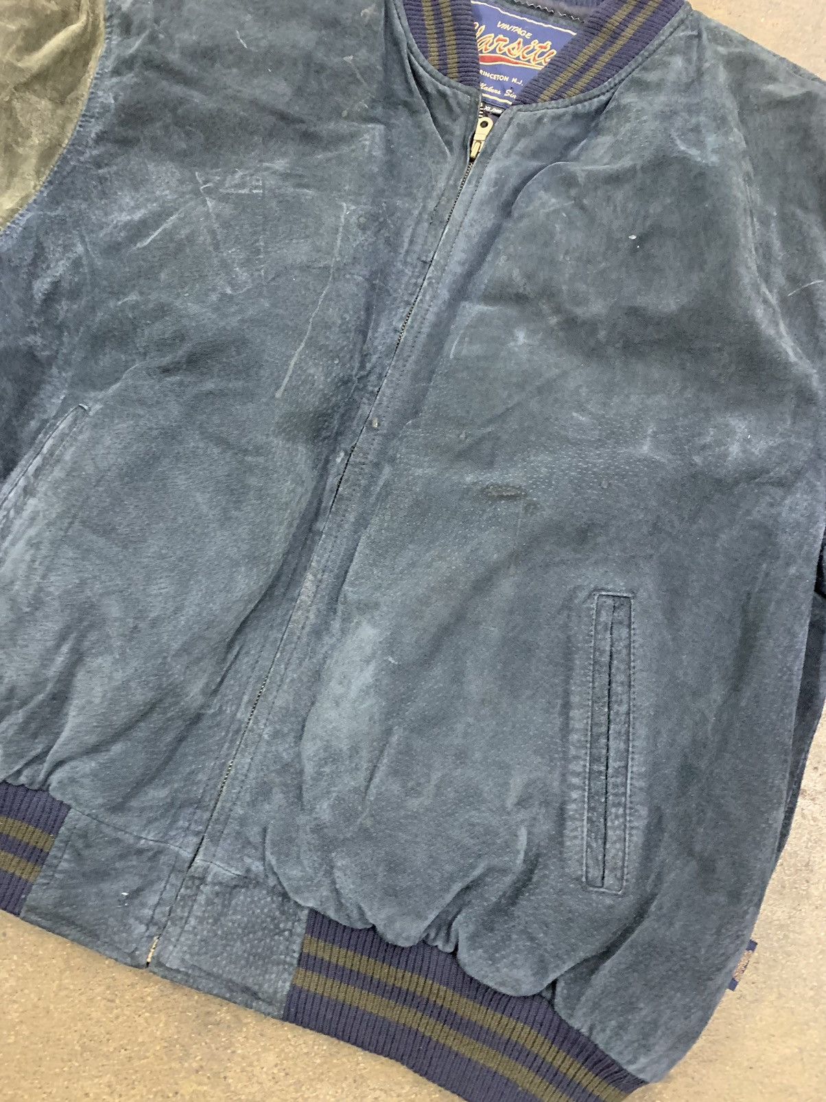 Vintage Vintage Varsity Suede Jacket Size US XL / EU 56 / 4 - 2 Thumbnail