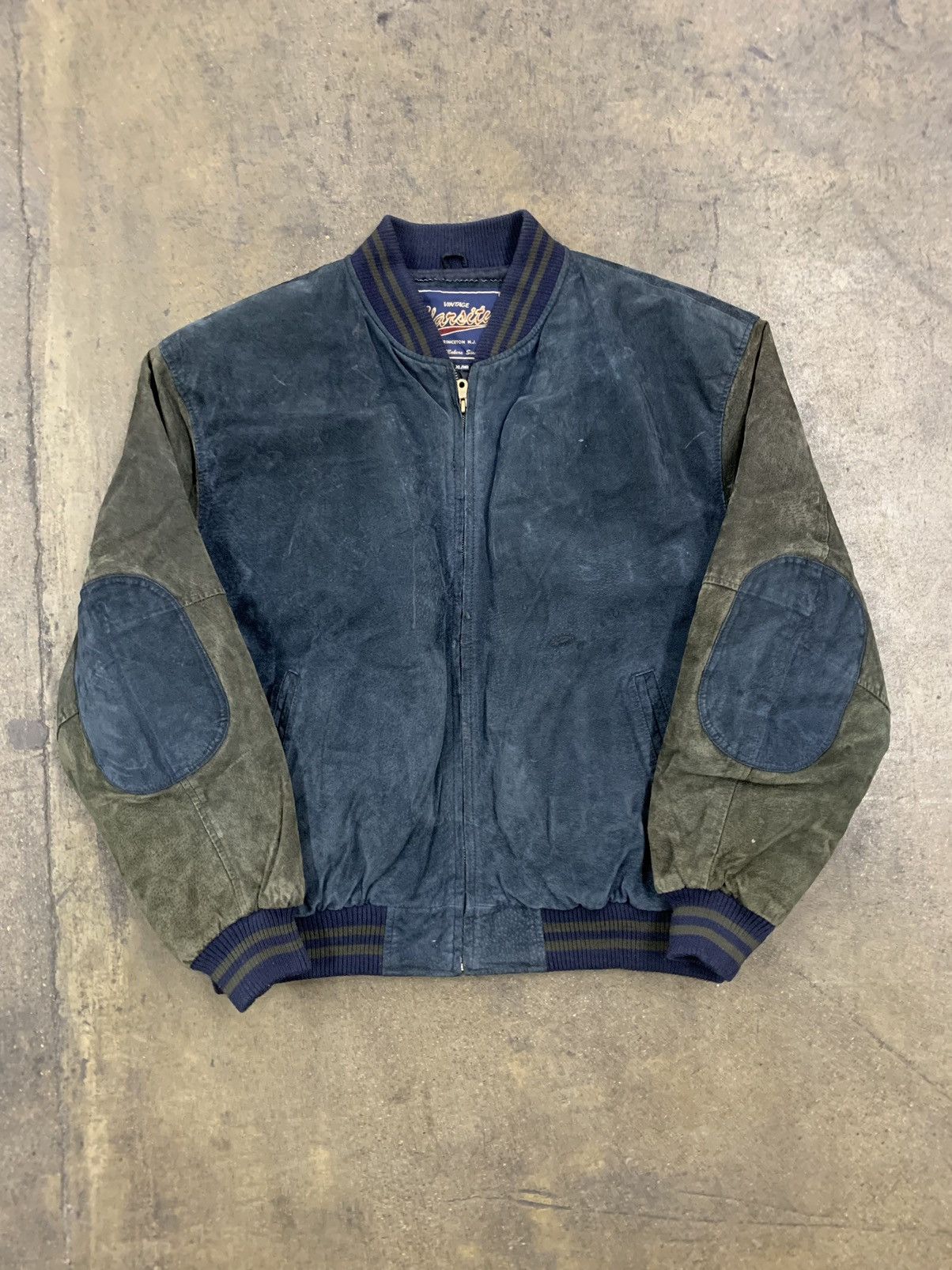 Vintage Vintage Varsity Suede Jacket Size US XL / EU 56 / 4 - 1 Thumbnail