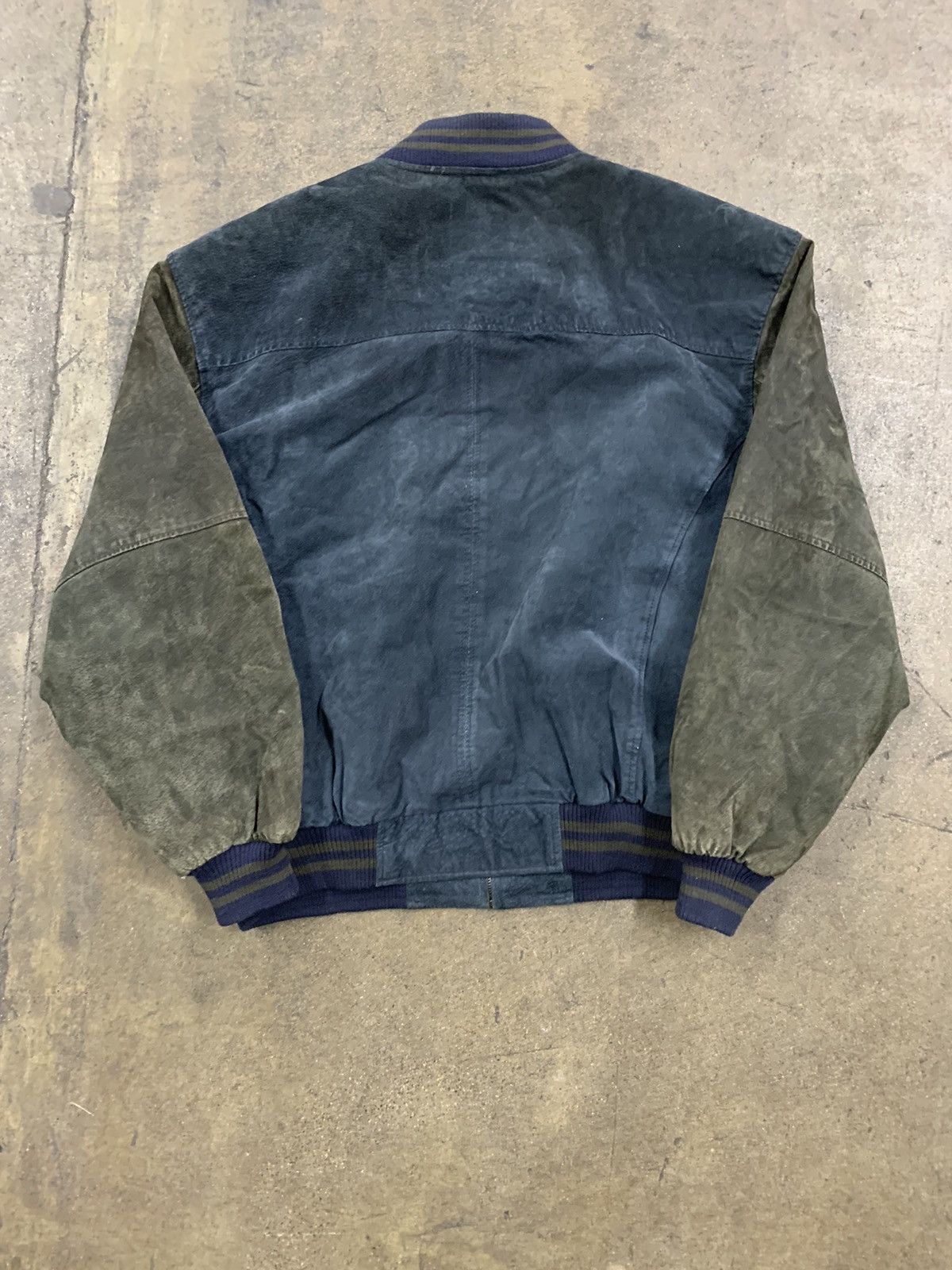 Vintage Vintage Varsity Suede Jacket Size US XL / EU 56 / 4 - 4 Thumbnail
