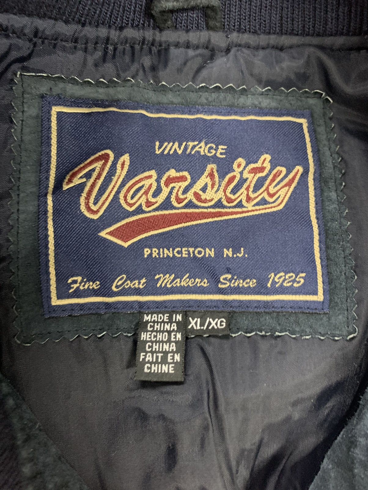Vintage Vintage Varsity Suede Jacket Size US XL / EU 56 / 4 - 3 Thumbnail
