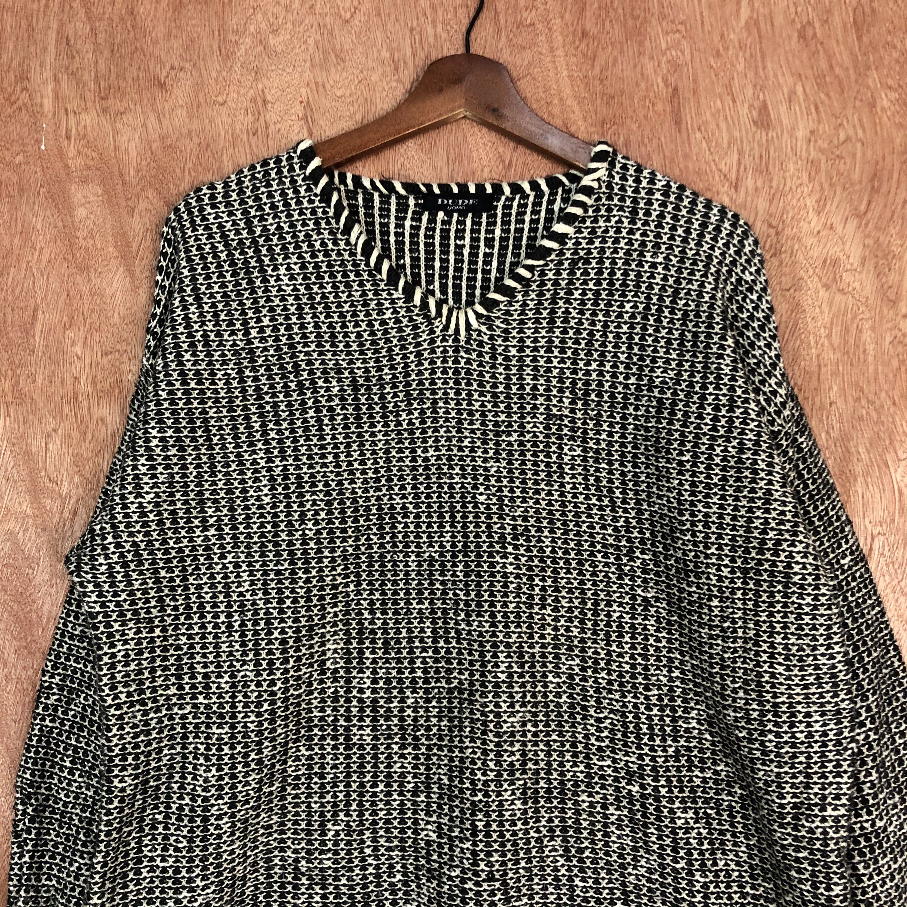Homespun Knitwear × Japanese Brand DLL Dude Uomo BLack Shaggy fur KNitwear #c499 Size US L / EU 52-54 / 3 - 2 Thumbnail