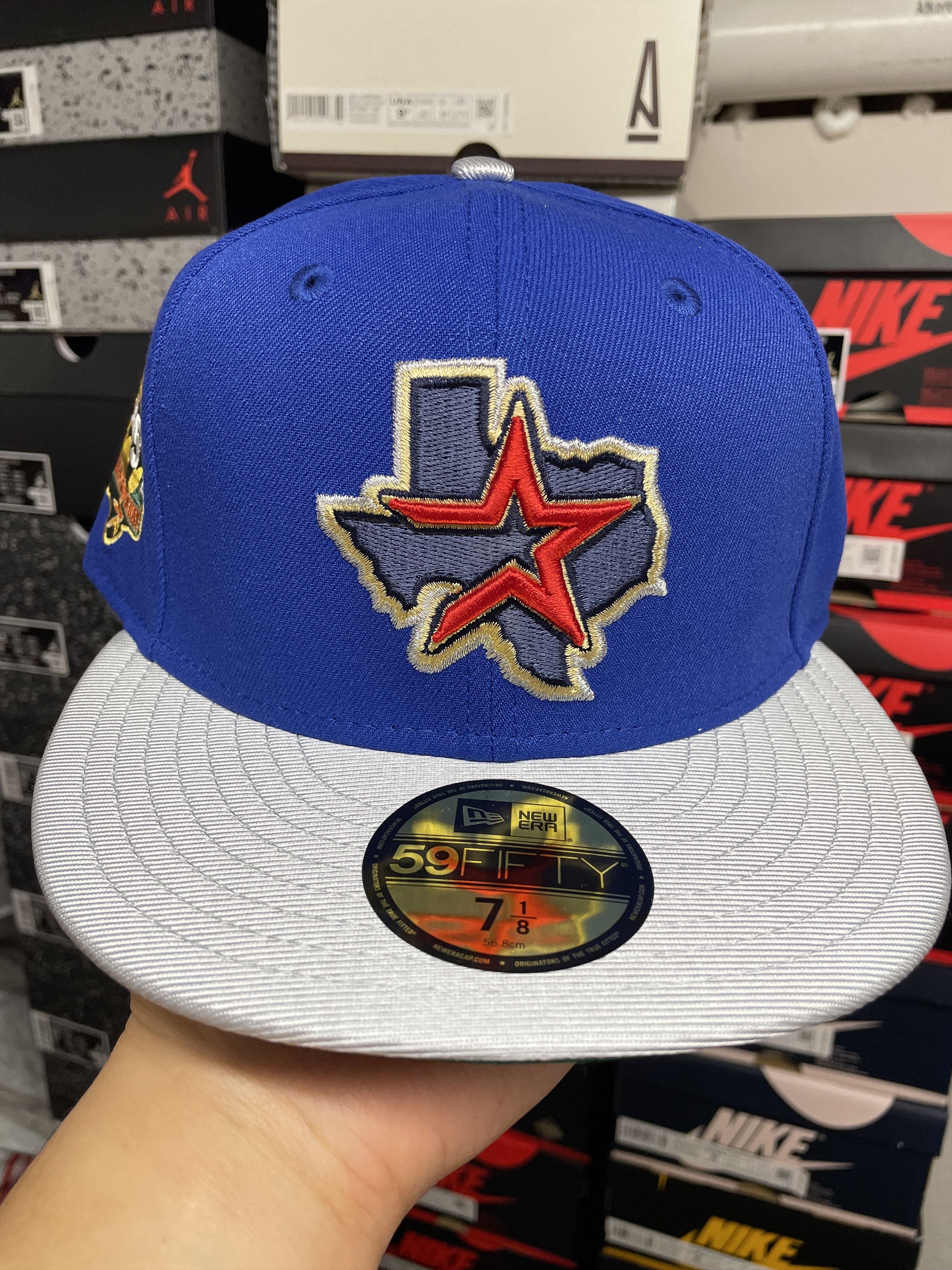 MLB × MyFitteds × New Era 7 1/8 Myfitteds Zelda Houston Astros 45th Blue Metallic Size ONE SIZE - 2 Thumbnail