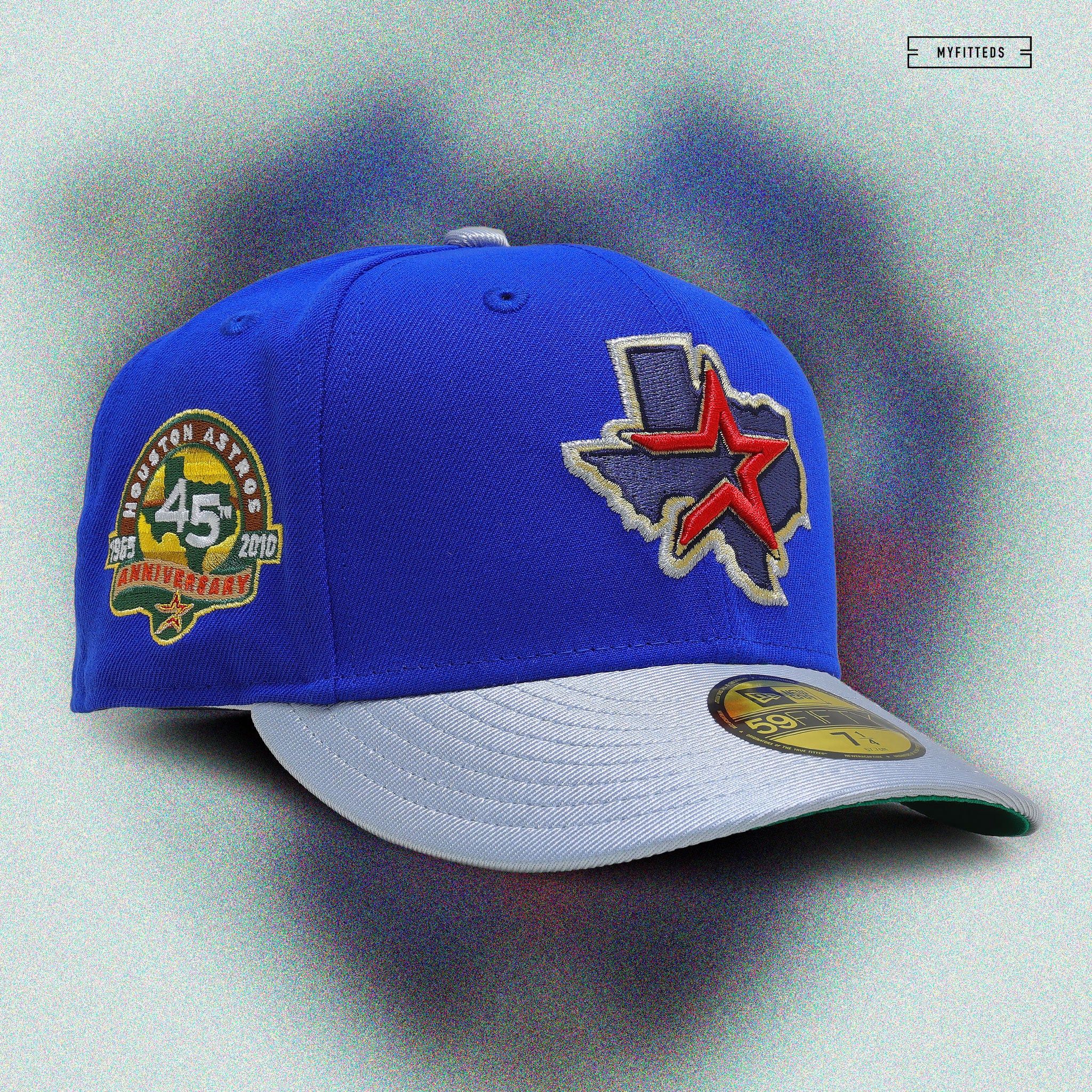 MLB × MyFitteds × New Era 7 1/8 Myfitteds Zelda Houston Astros 45th Blue Metallic Size ONE SIZE - 8 Thumbnail