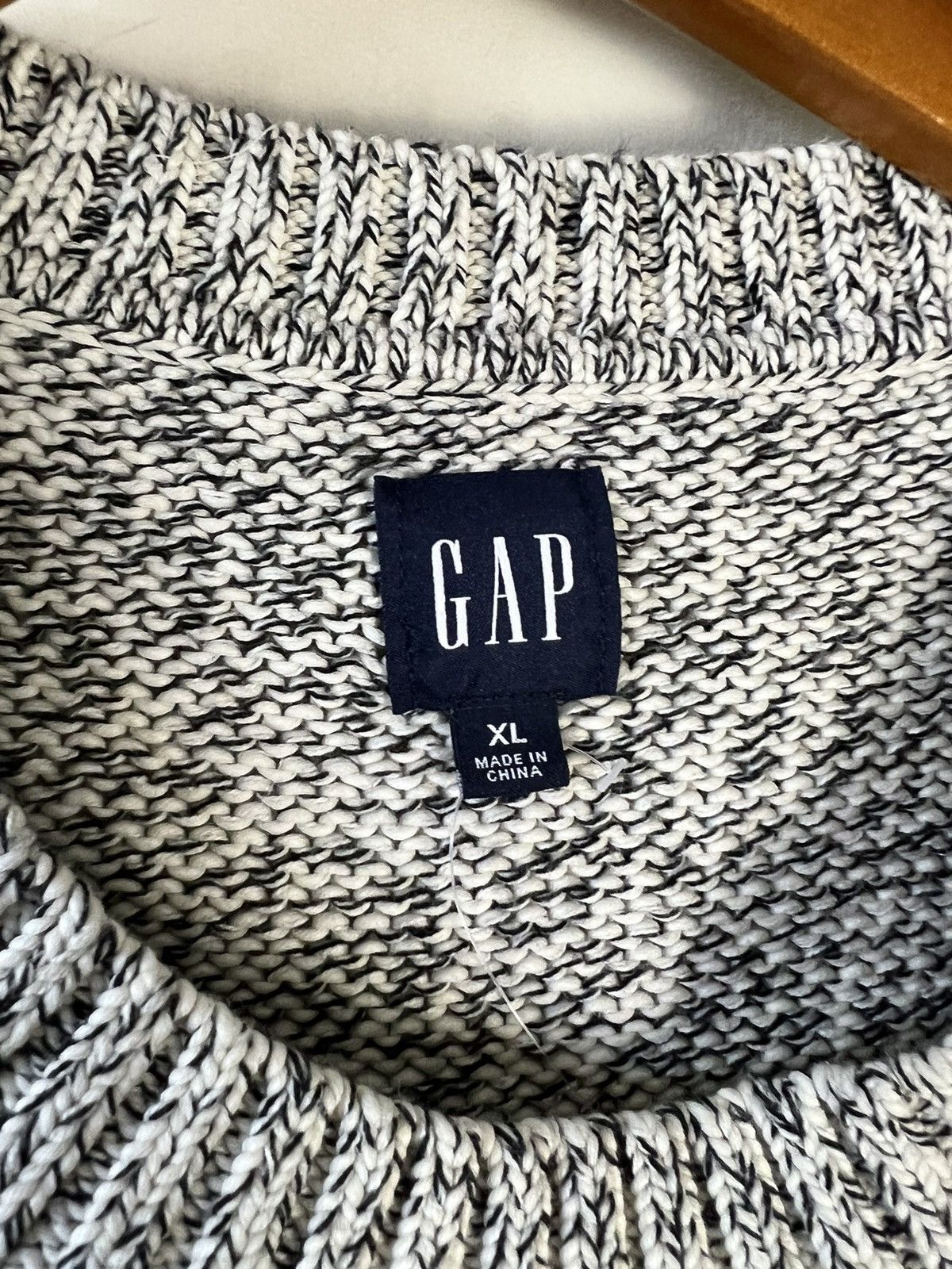 Gap Gap cable knit chunky white and black sweater Size US XL / EU 56 / 4 - 2 Thumbnail