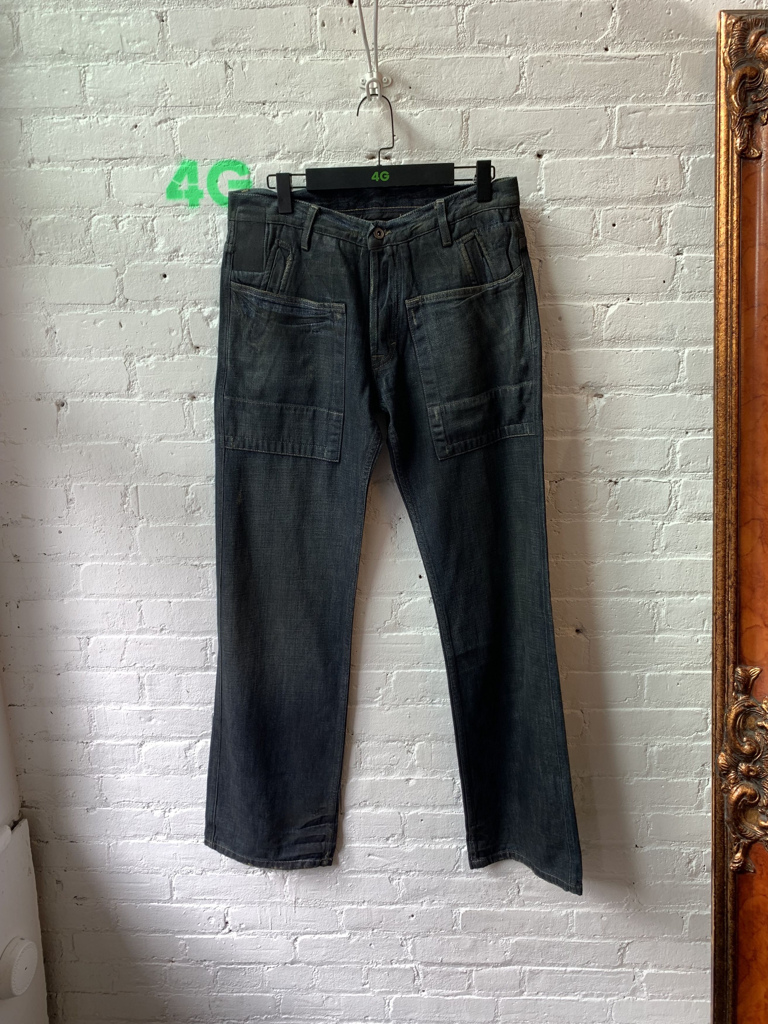 image of Rick Owens Slab Denim in Blue, Men's (Size 31)