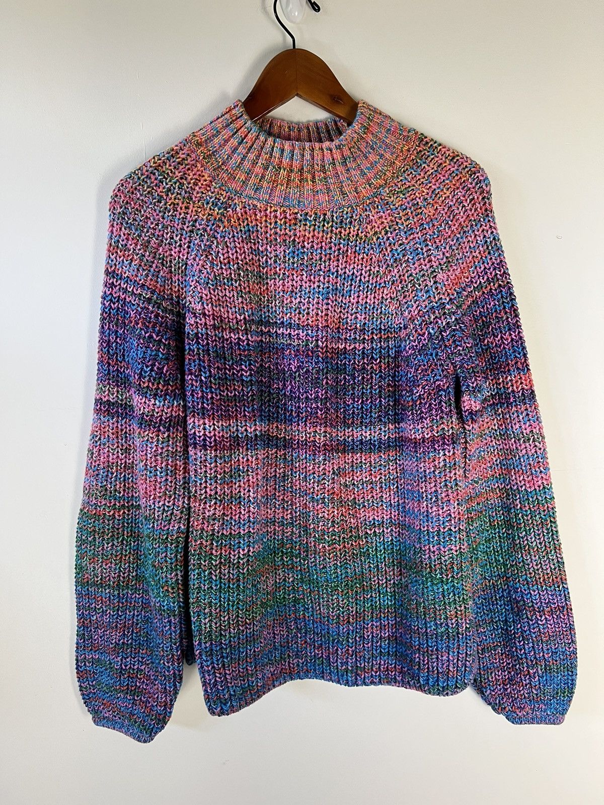 Gap Gap Cable Knit Chunky Rainbow Sweater Size L / US 10 / IT 46 - 1 Thumbnail