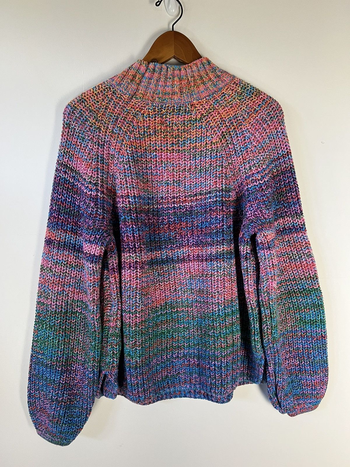 Gap Gap Cable Knit Chunky Rainbow Sweater Size L / US 10 / IT 46 - 2 Thumbnail