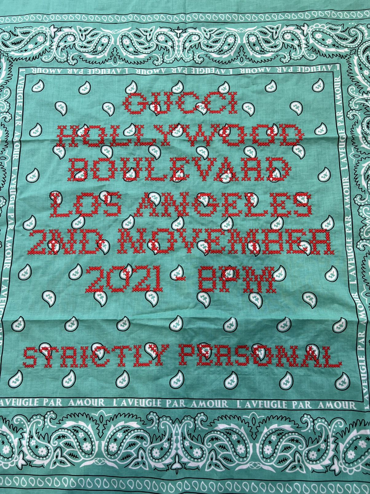 Gucci Gucci Hollywood Boulevard Invitation Bandana Handkerchief Size ONE SIZE - 5 Thumbnail