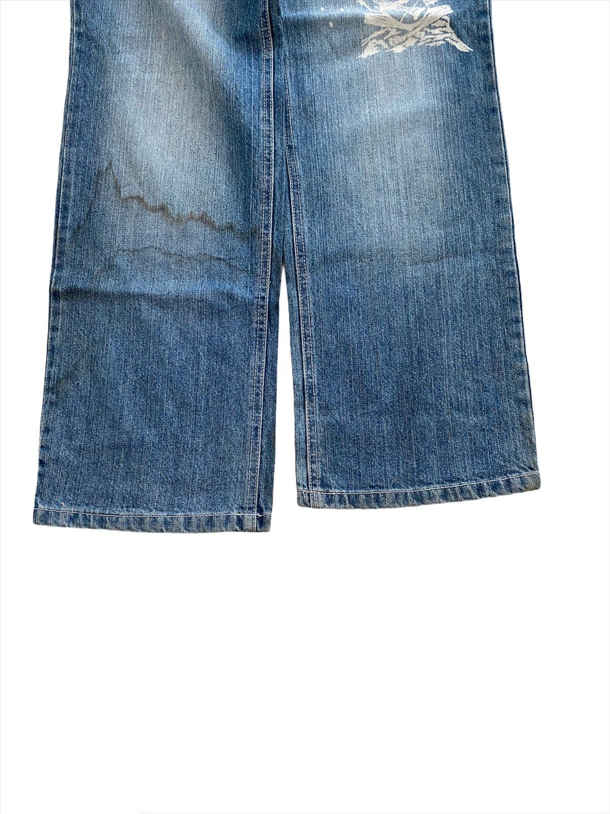 Hysteric Glamour × Japanese Brand × Tornado Mart International Wold Jeans design Painted Skull🇯🇵 Size US 30 / EU 46 - 4 Thumbnail
