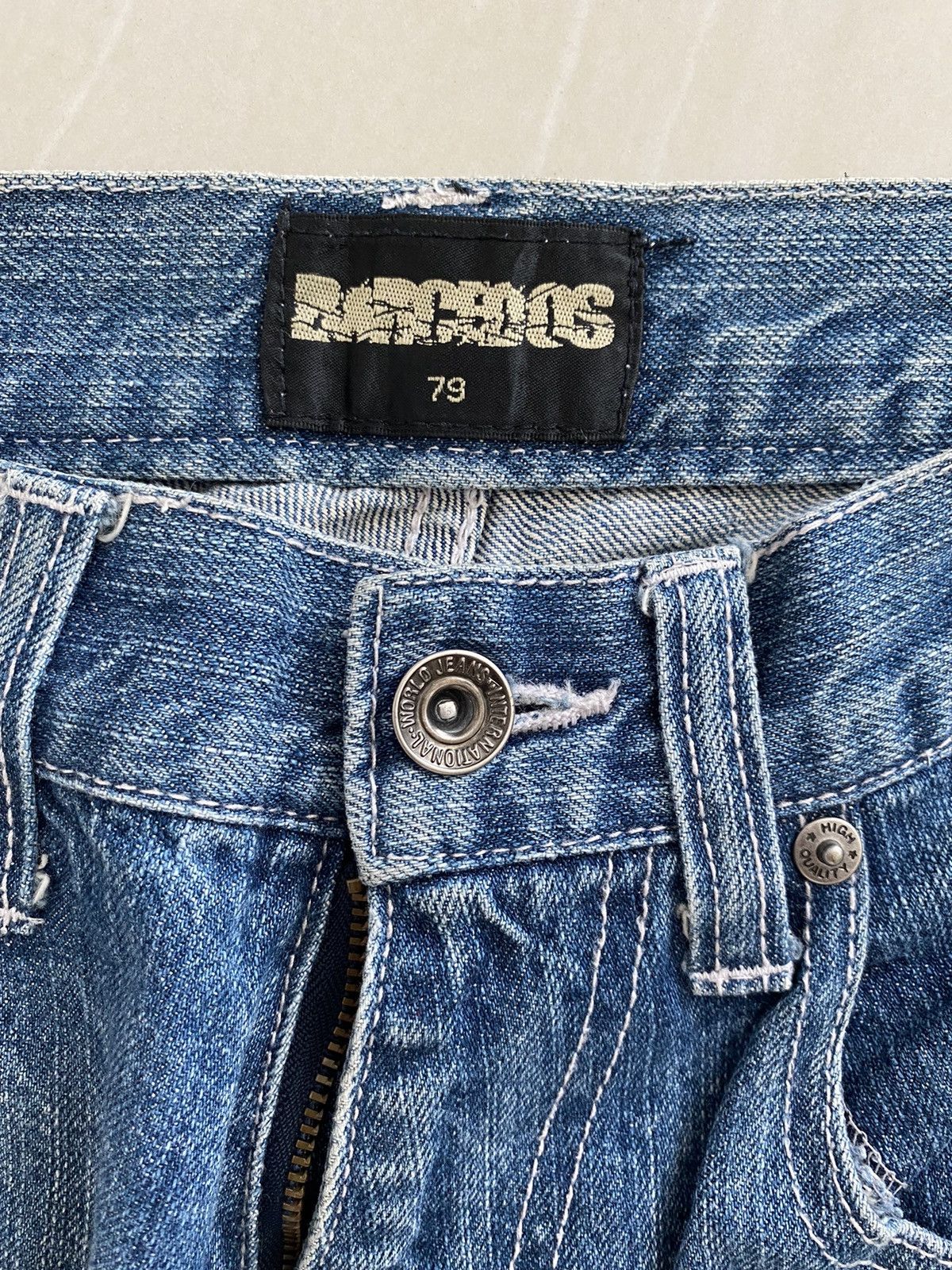 Hysteric Glamour × Japanese Brand × Tornado Mart International Wold Jeans design Painted Skull🇯🇵 Size US 30 / EU 46 - 7 Thumbnail