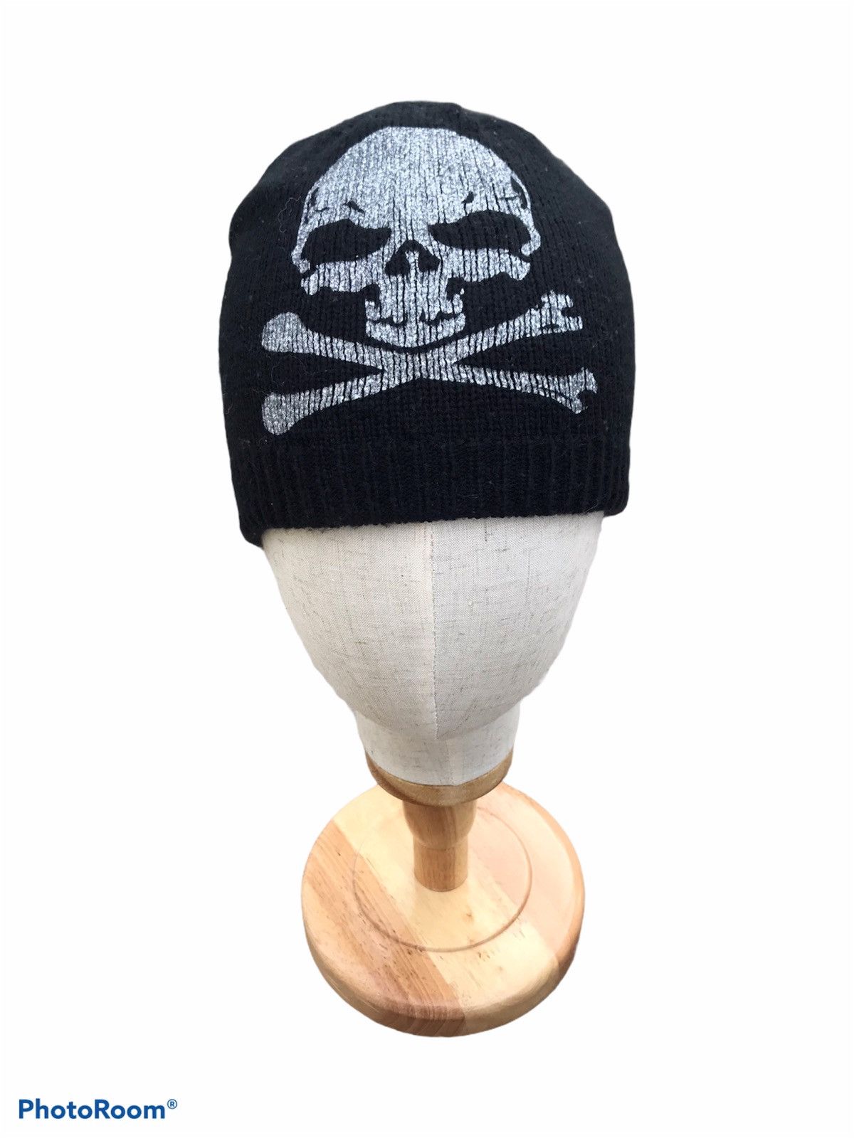 Other VINTAGE REVERSIBLE PRISON STRIPES SKULLS CROSSBONE BEANIE Size ONE SIZE - 2 Thumbnail