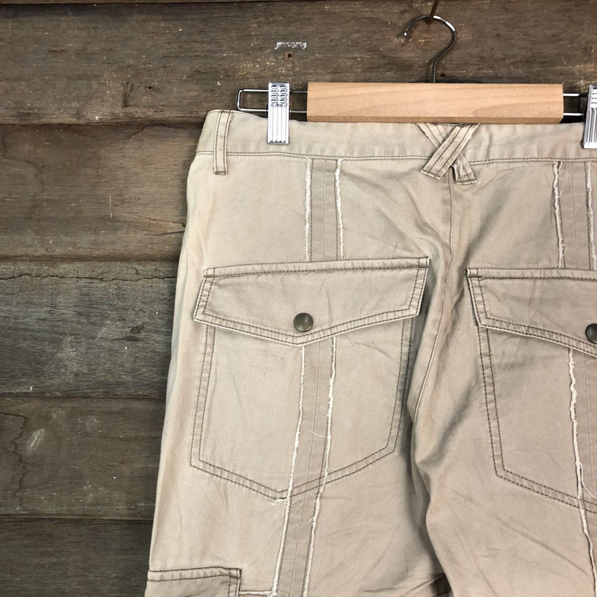 Japanese Brand DL Morgan Homme Brown Cargo Multipocket Pants #6794 Size US 31 - 13 Thumbnail
