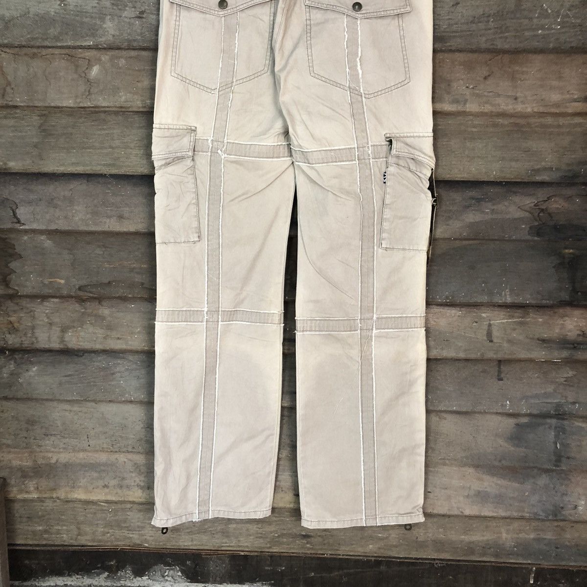 Japanese Brand DL Morgan Homme Brown Cargo Multipocket Pants #6794 Size US 31 - 12 Thumbnail