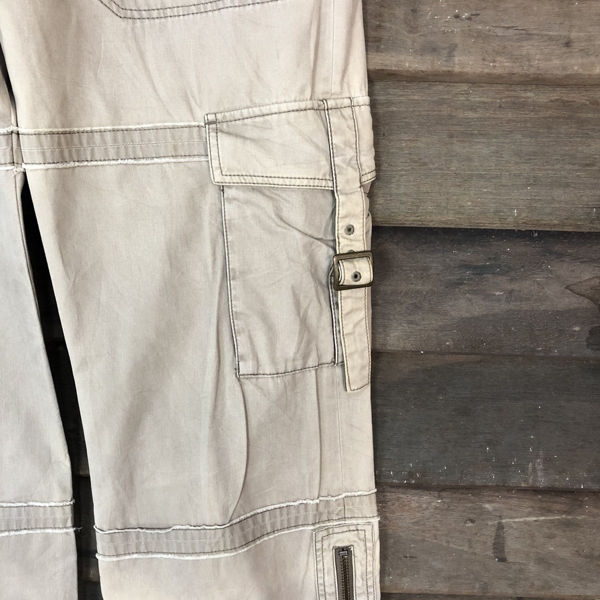 Japanese Brand DL Morgan Homme Brown Cargo Multipocket Pants #6794 Size US 31 - 7 Thumbnail