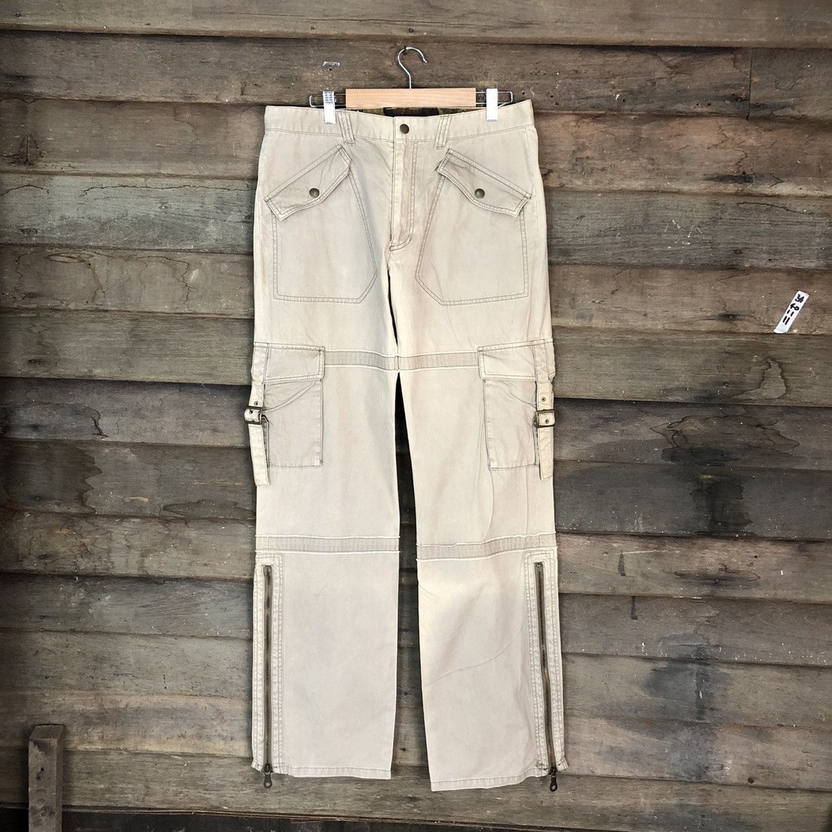 Japanese Brand DL Morgan Homme Brown Cargo Multipocket Pants #6794 Size US 31 - 1 Thumbnail