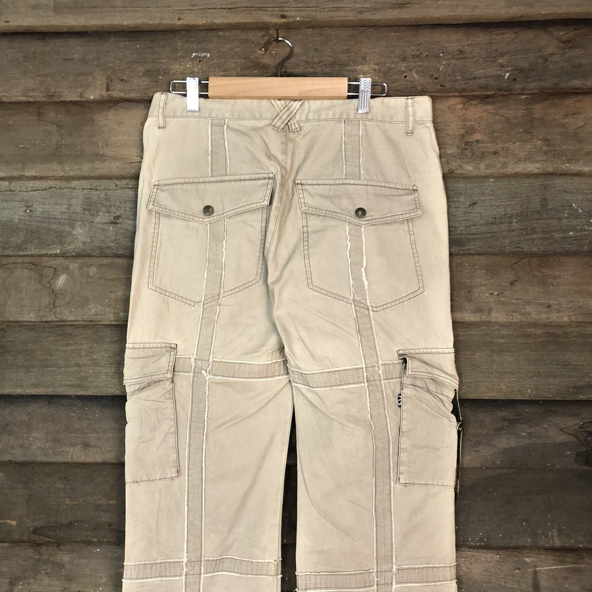 Japanese Brand DL Morgan Homme Brown Cargo Multipocket Pants #6794 Size US 31 - 11 Thumbnail