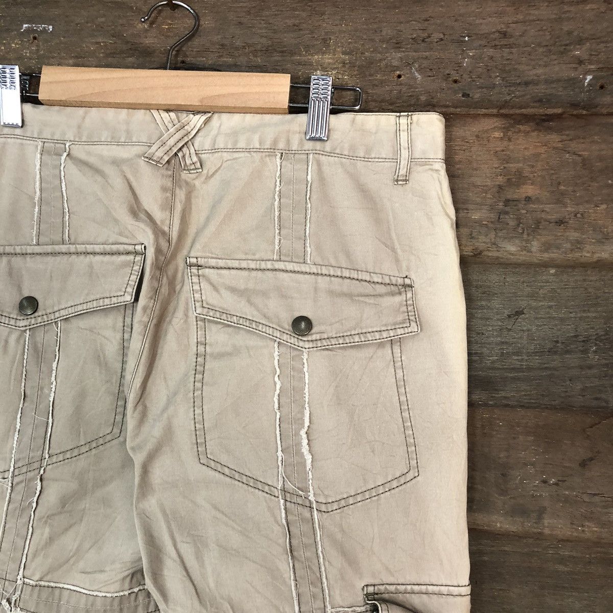 Japanese Brand DL Morgan Homme Brown Cargo Multipocket Pants #6794 Size US 31 - 14 Thumbnail