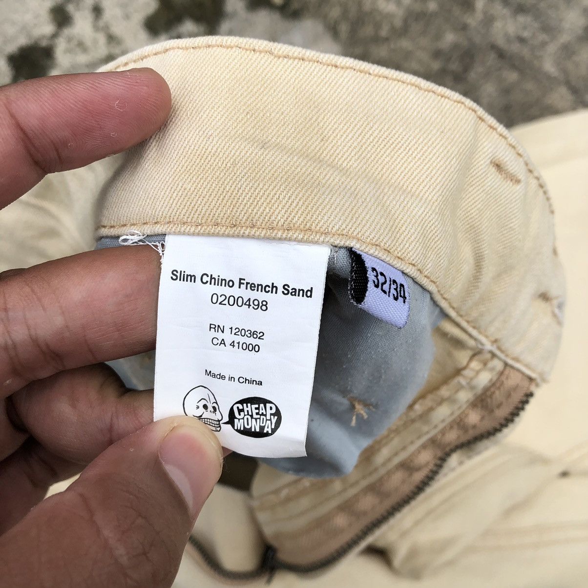Cheap Monday × Japanese Brand × Vintage Rare Vintage Cheap Monday Slim Chino French Sand Khakis Pant Size US 36 / EU 52 - 13 Thumbnail