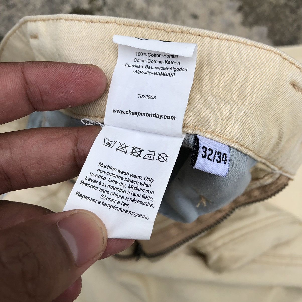 Cheap Monday × Japanese Brand × Vintage Rare Vintage Cheap Monday Slim Chino French Sand Khakis Pant Size US 36 / EU 52 - 15 Thumbnail