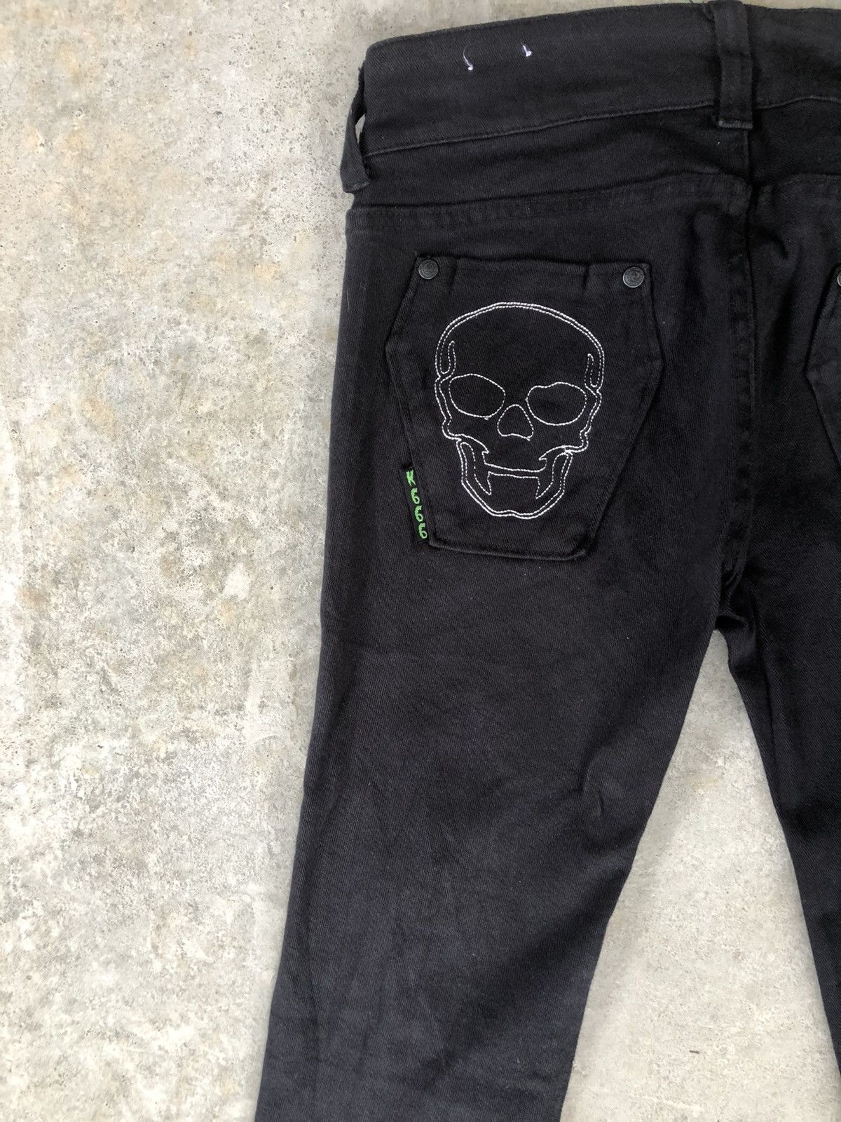 Japanese Brand Kreepsville Skeleton Skulls Jeans Punk Pants Size US 30 / EU 46 - 10 Thumbnail