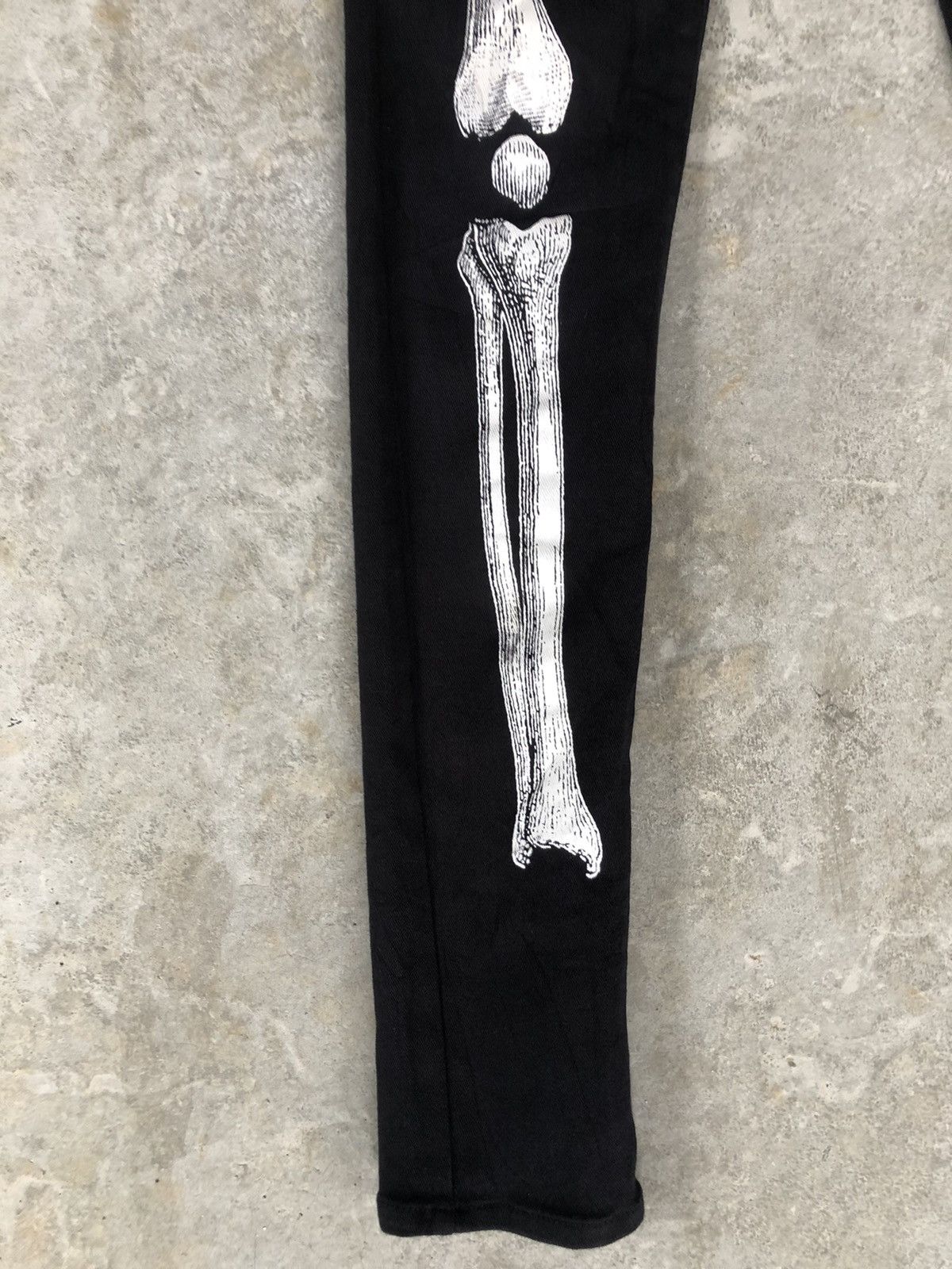 Japanese Brand Kreepsville Skeleton Skulls Jeans Punk Pants Size US 30 / EU 46 - 3 Thumbnail