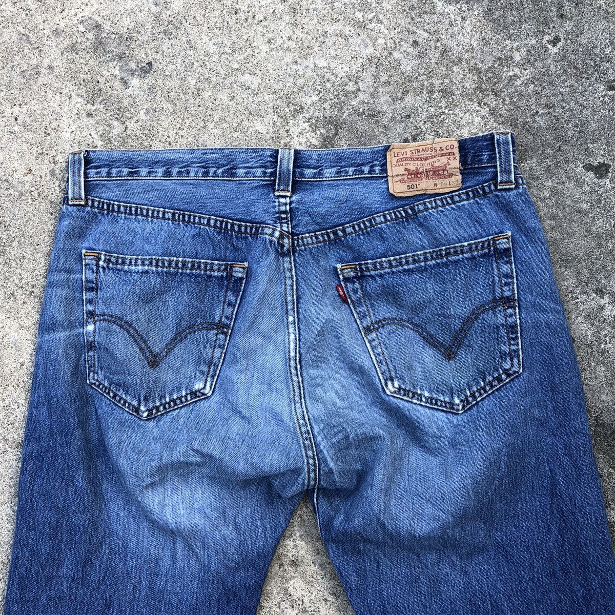 Levi's × Levi's Vintage Clothing 🔥Thrash🔥Levis 501 Stones Wash Rips Distress Denim Jeans Size US 37 - 5 Thumbnail