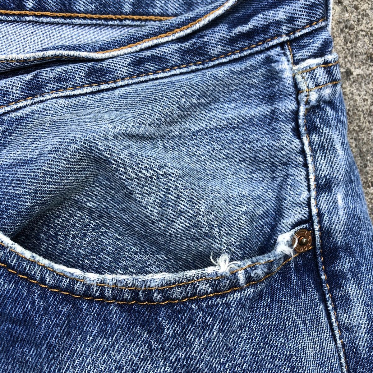 Levi's × Levi's Vintage Clothing 🔥Thrash🔥Levis 501 Stones Wash Rips Distress Denim Jeans Size US 37 - 11 Thumbnail