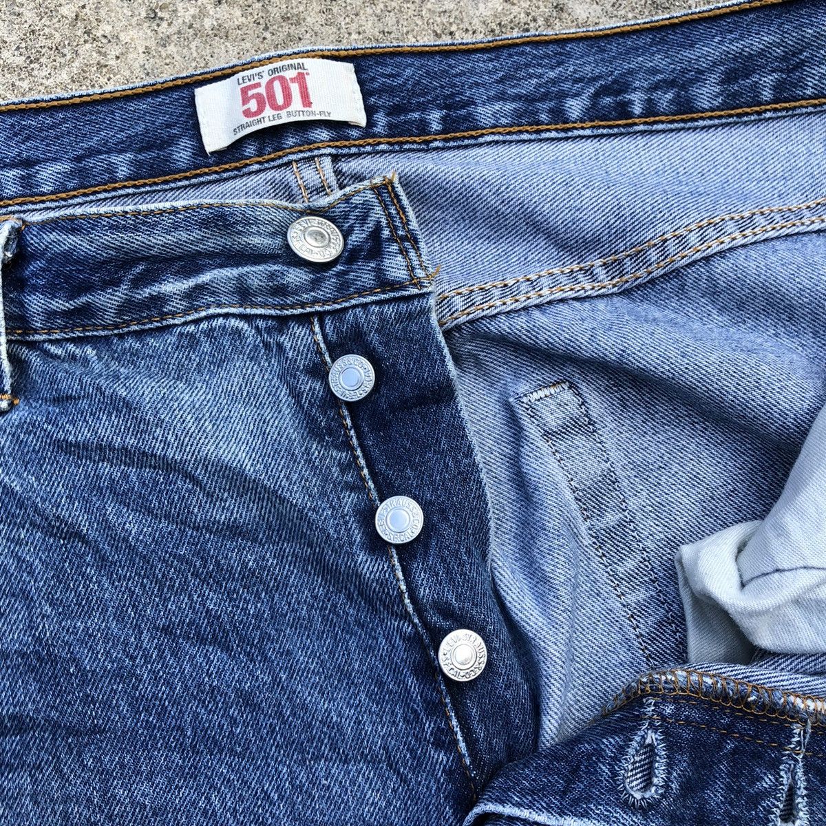 Levi's × Levi's Vintage Clothing 🔥Thrash🔥Levis 501 Stones Wash Rips Distress Denim Jeans Size US 37 - 13 Thumbnail