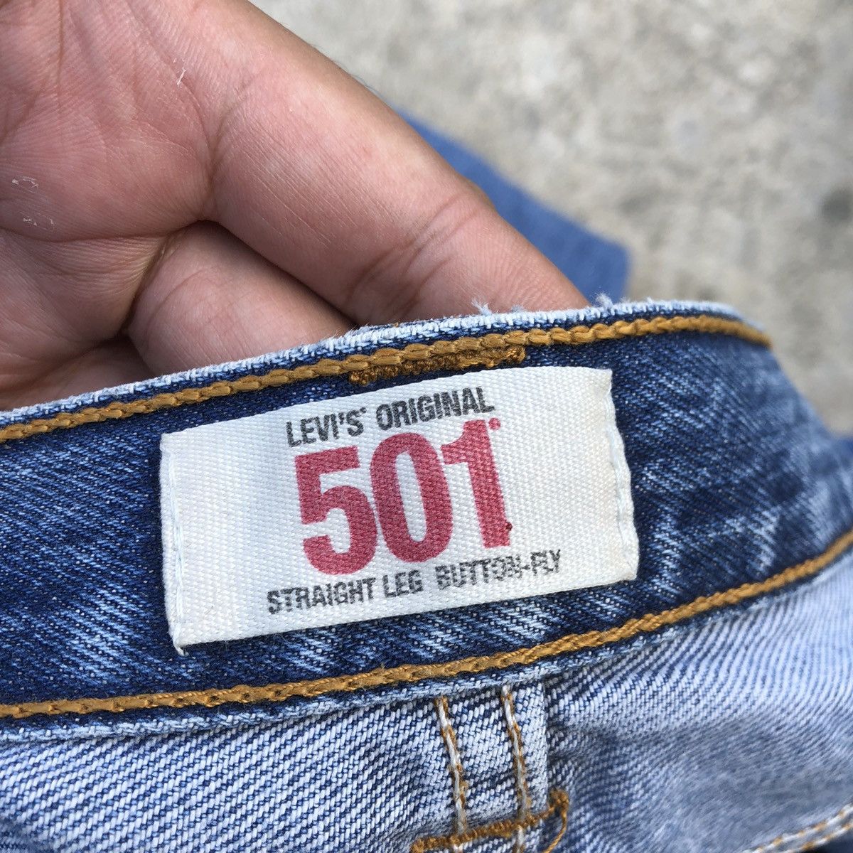 Levi's × Levi's Vintage Clothing 🔥Thrash🔥Levis 501 Stones Wash Rips Distress Denim Jeans Size US 37 - 18 Thumbnail