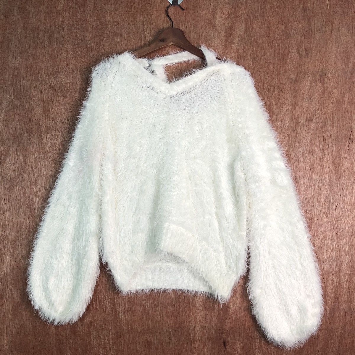 Homespun Knitwear × Japanese Brand DLL Heather winter soft Fur Shaggy mohair Knitwear #c235 Size M / US 6-8 / IT 42-44 - 3 Thumbnail