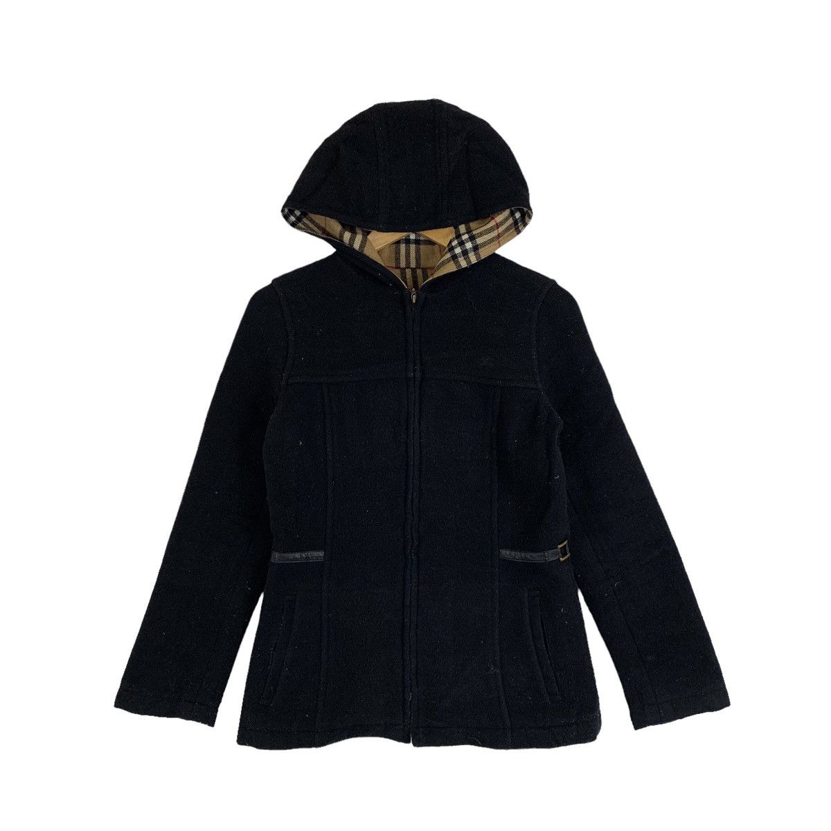 Burberry BURBERRY Blue Label Nova Check Wool Hoodie Sweater Jacket Size S / US 4 / IT 40 - 2 Thumbnail
