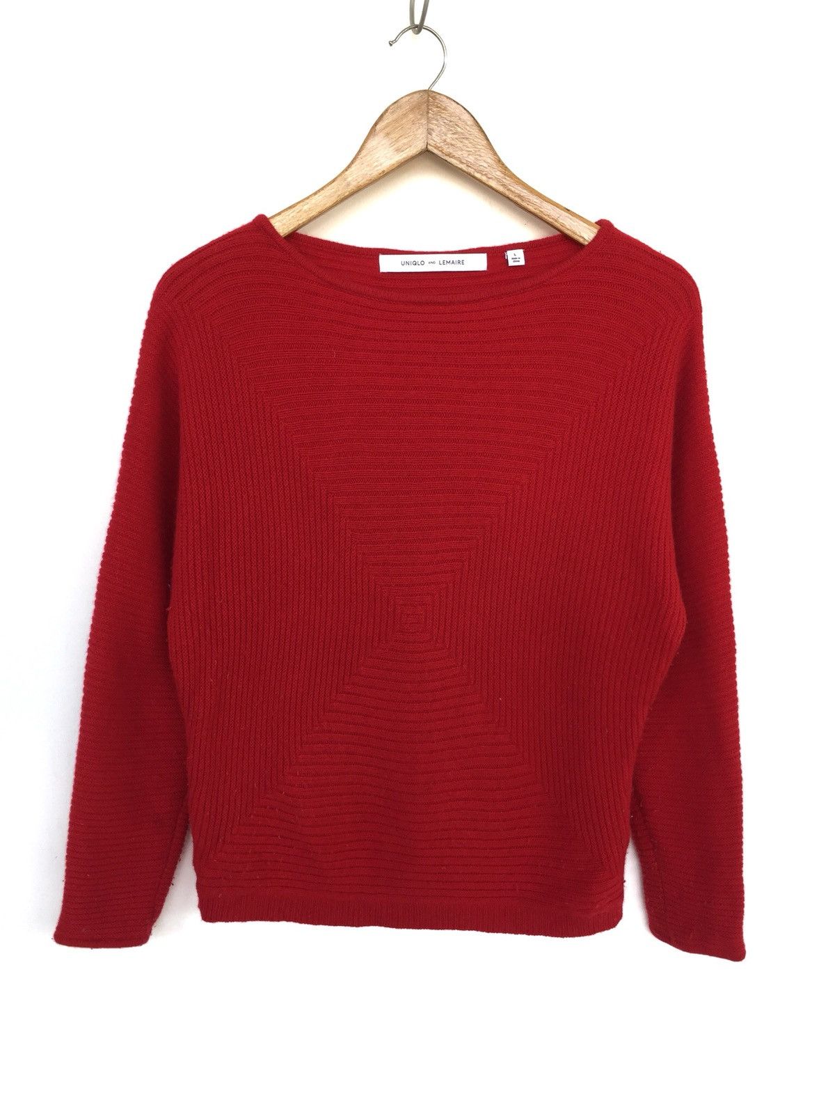 Lemaire × Uniqlo Lemaire Paris Diamond Hand Knitted Jumper Uniqlo Size US L / EU 52-54 / 3 - 1 Thumbnail