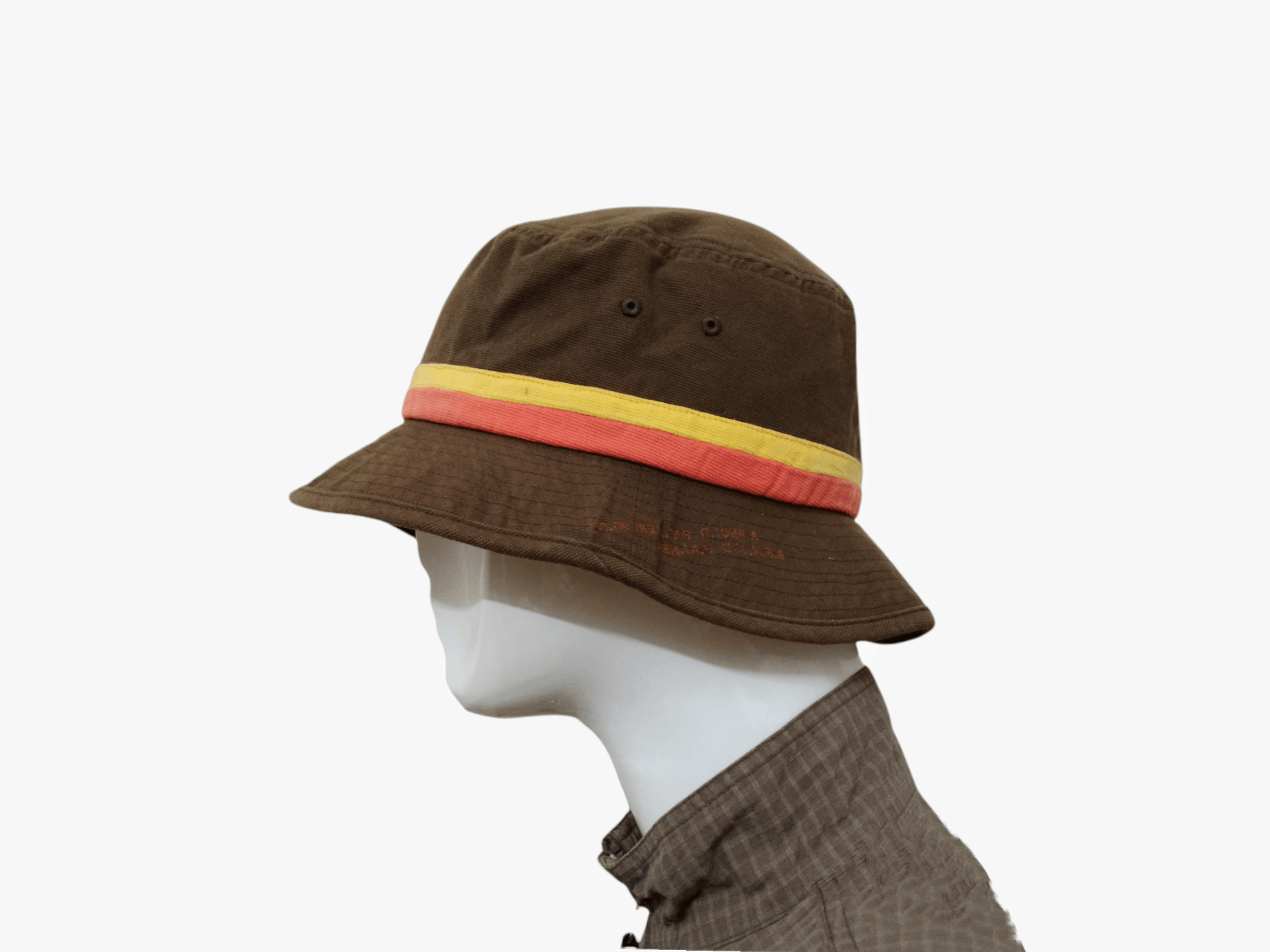 image of Vintage Arnold Palmer Cotton Bucket Hat in Brown, Men's