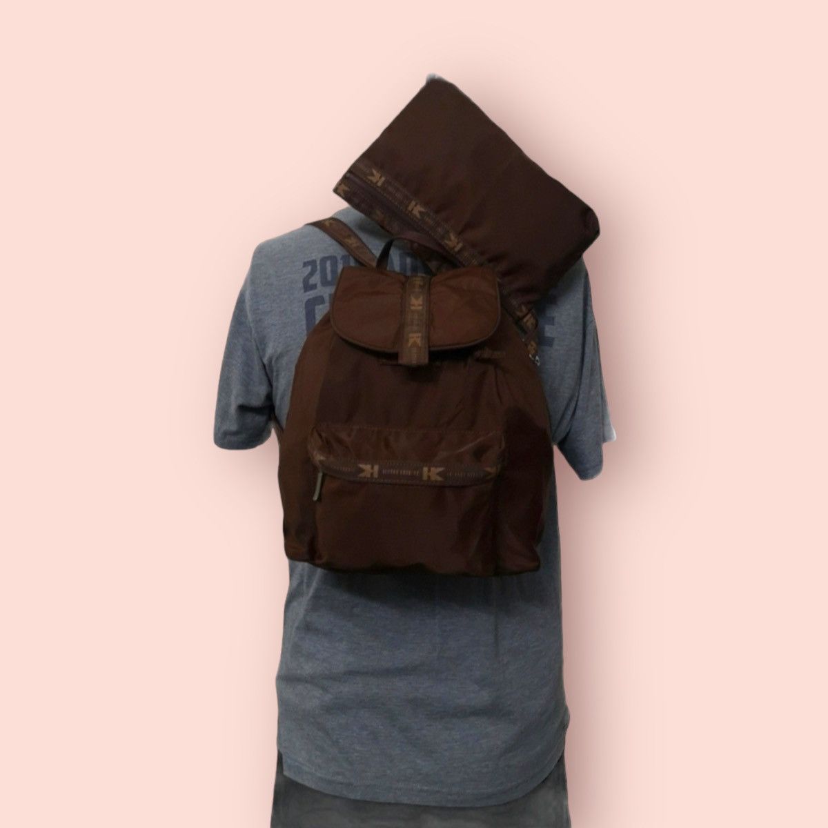 Designer × Hiroko Koshino Homme × Japanese Brand HIROKO KOSHINO DAILY BACKPACK WITH POUCH Size ONE SIZE - 3 Thumbnail
